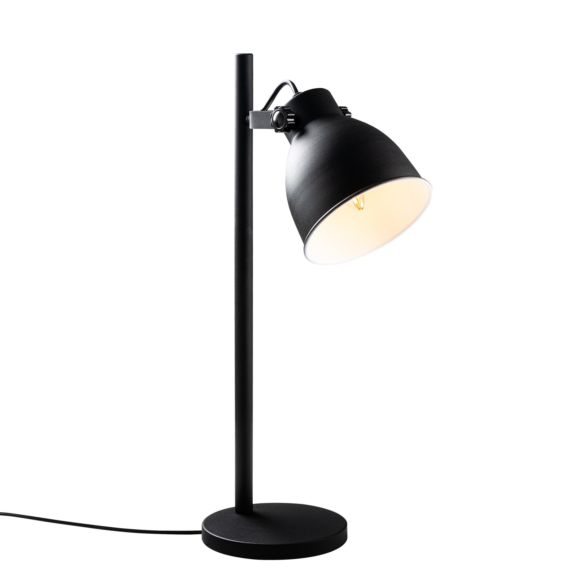 Candeeiro de Mesa Elegante Dourada, Corpo de Metal, Ø17 x A16 cm | 30 x 18 x 58 cm | Cabo de 200 cm, Interruptor Liga/Desliga | Soquete E14, Máx. 40 W | Iluminação Elegante para Decoração de Casa