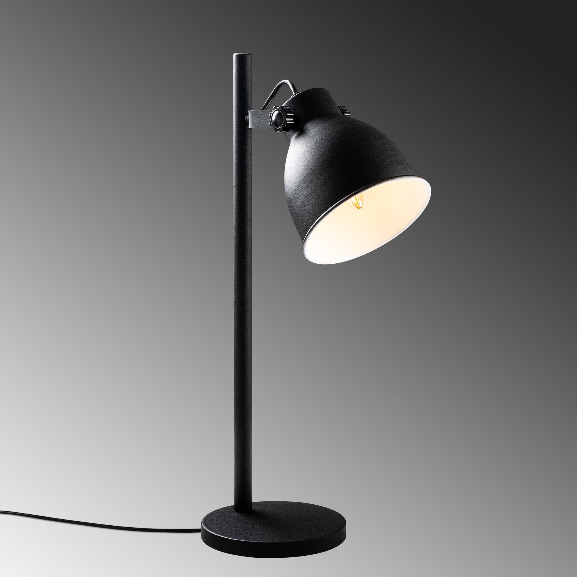 Candeeiro de Mesa Elegante Dourada, Corpo de Metal, Ø17 x A16 cm | 30 x 18 x 58 cm | Cabo de 200 cm, Interruptor Liga/Desliga | Soquete E14, Máx. 40 W | Iluminação Elegante para Decoração de Casa