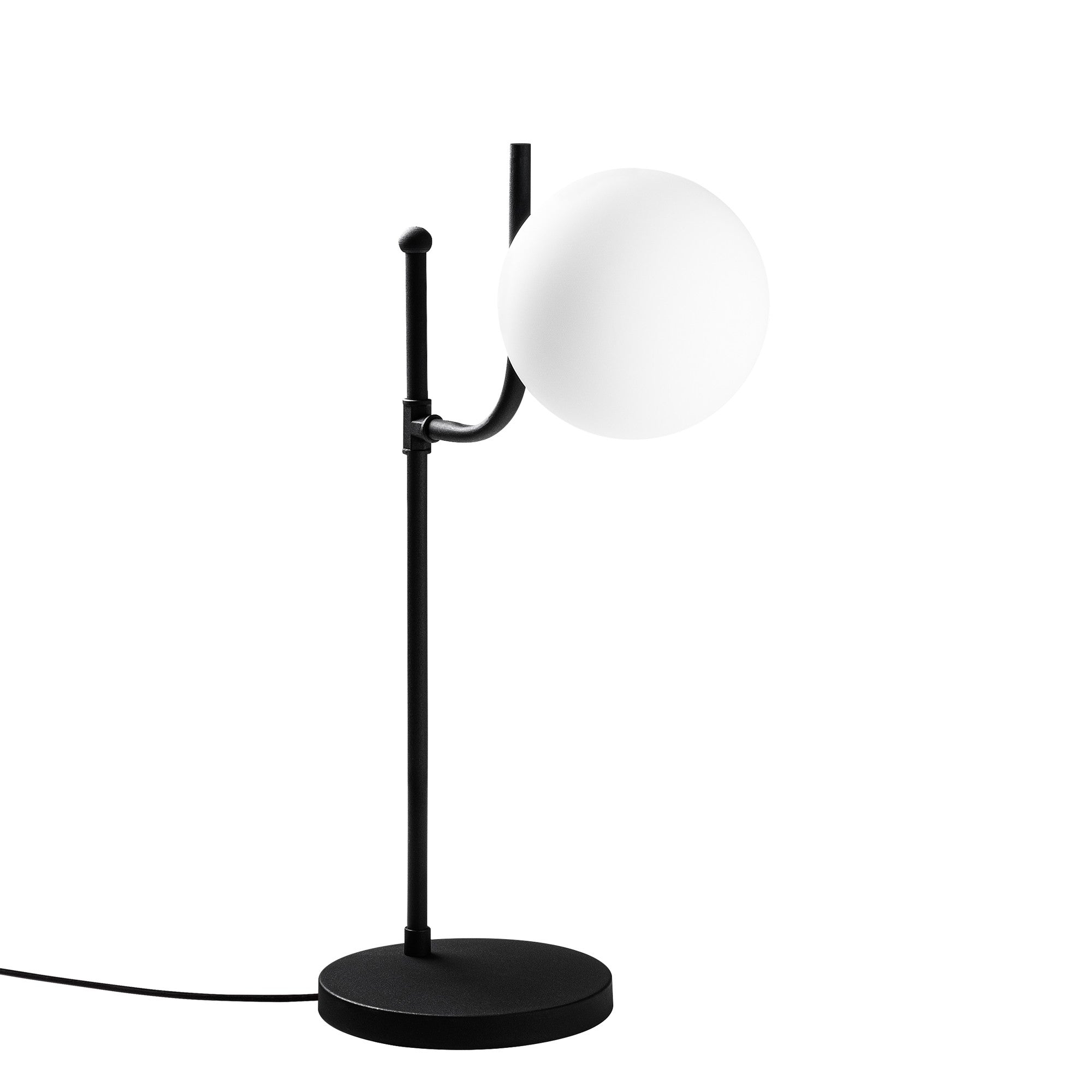 Candeeiro de Mesa Elegante Preta, Corpo de Metal, 28 x 18 x 53 cm | Abajur de Ø15 cm, Cabo de 200 cm, Interruptor Liga/Desliga | Ideal para Decoração Moderna de Casa e Escritório