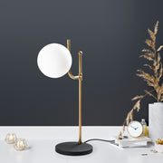 Candeeiro de Mesa Elegante Preta, Corpo de Metal, 28 x 18 x 53 cm | Abajur de Ø15 cm, Cabo de 200 cm, Interruptor Liga/Desliga | Ideal para Decoração Moderna de Casa e Escritório