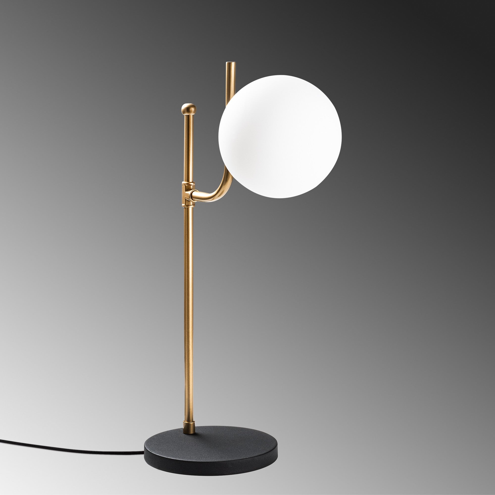 Candeeiro de Mesa Elegante Preta, Corpo de Metal, 28 x 18 x 53 cm | Abajur de Ø15 cm, Cabo de 200 cm, Interruptor Liga/Desliga | Ideal para Decoração Moderna de Casa e Escritório
