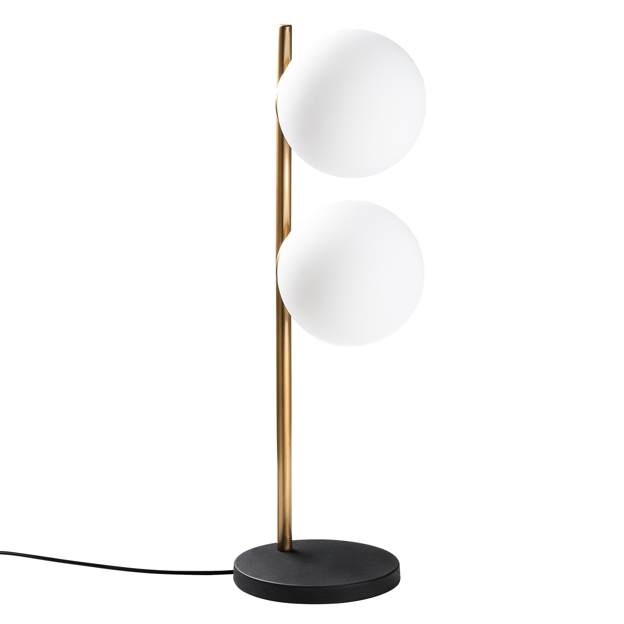 Candeeiro de Mesa preta elegante, corpo de metal, 19 x 18 x 58 cm | Abajur de Ø15 cm, cabo de 200 cm, interruptor liga/desliga | Ideal para decoração moderna de casa e escritório