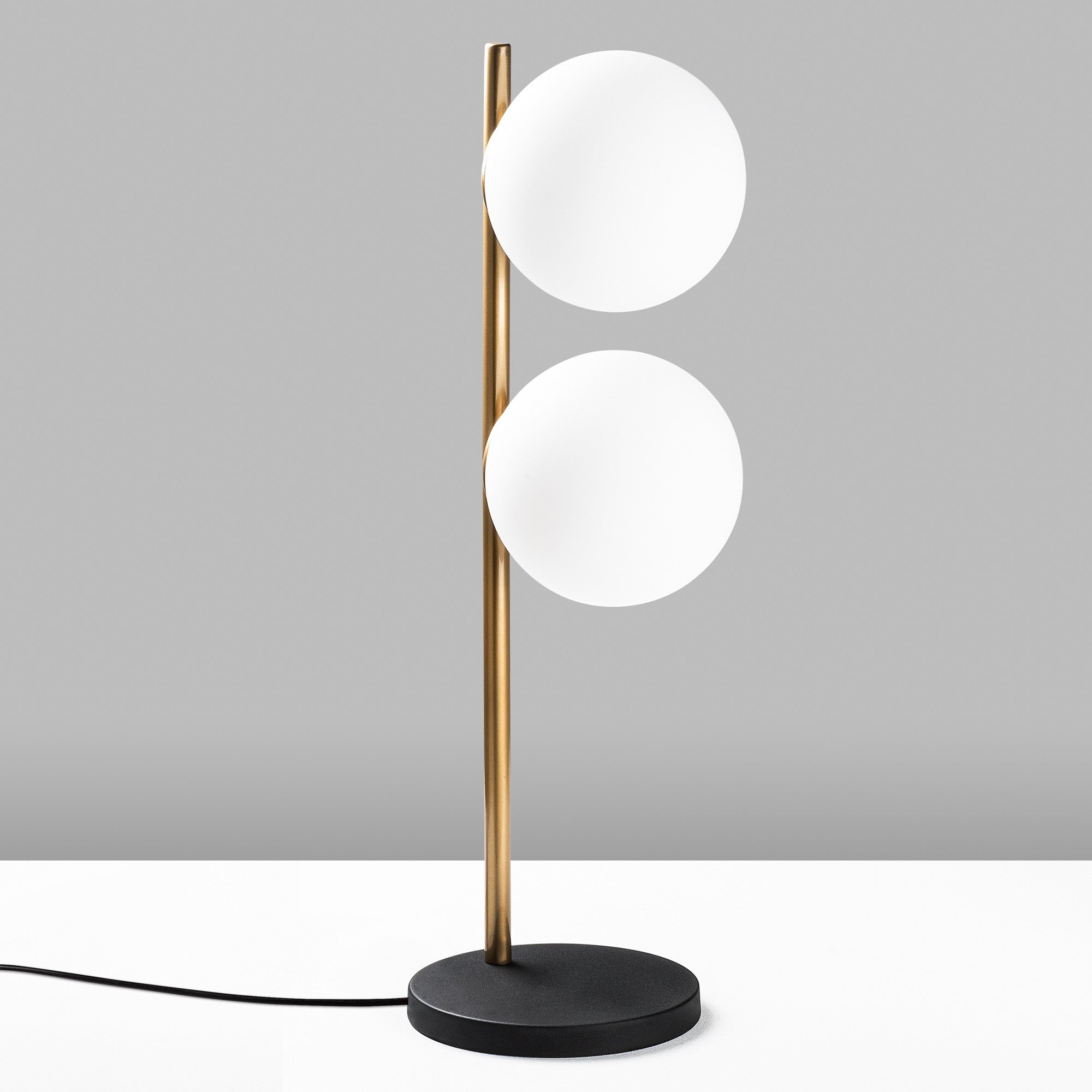 Candeeiro de Mesa preta elegante, corpo de metal, 19 x 18 x 58 cm | Abajur de Ø15 cm, cabo de 200 cm, interruptor liga/desliga | Ideal para decoração moderna de casa e escritório