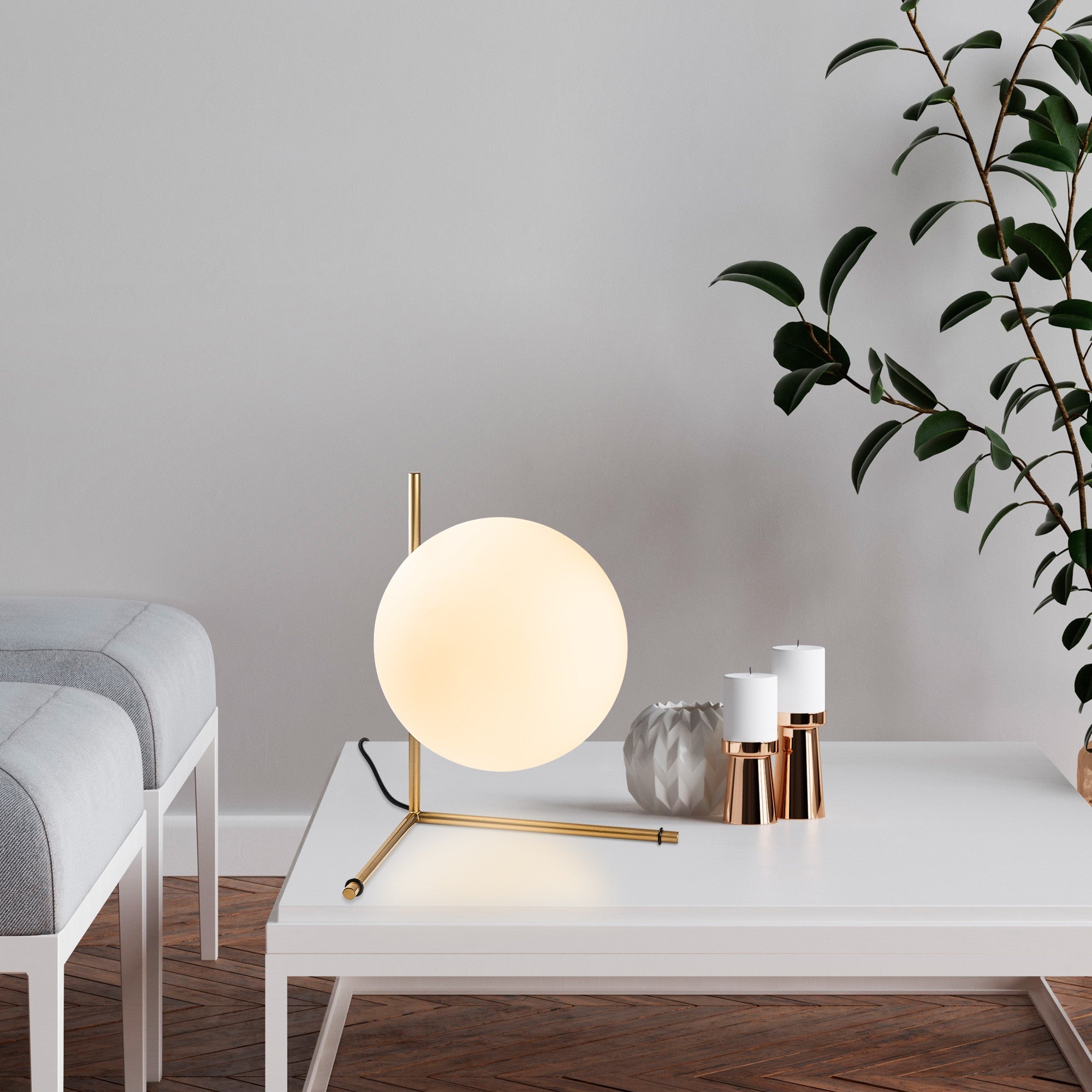 Candeeiro de mesa-Luminar-Ouro