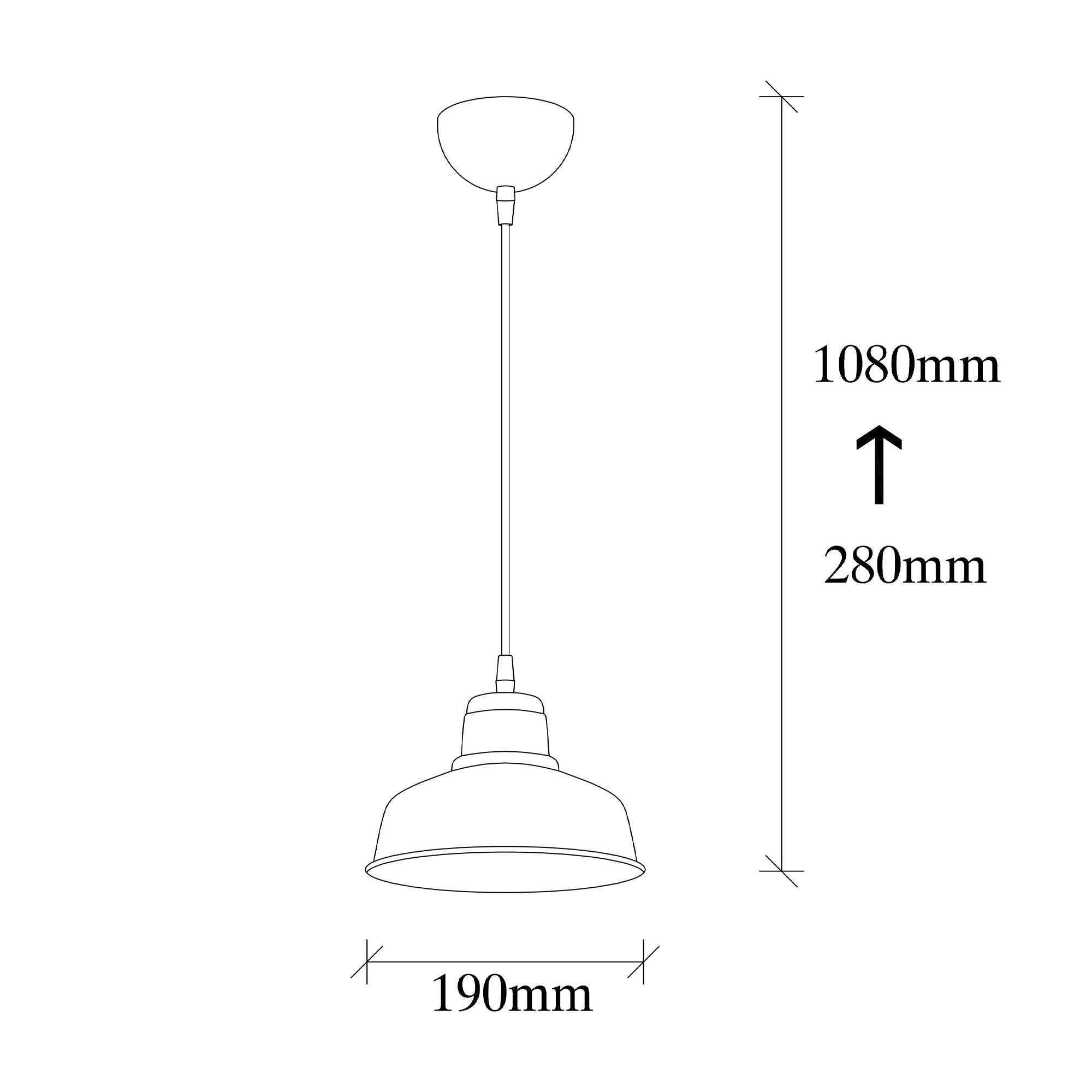 Candeeiro de Teto Industrial Escandinavo, Corpo em Metal Preto, 19 x 19 cm, Altura 108 cm, E27 máx. 40 W, Cabo de 90 cm | Iluminação Elegante para Espaços Modernos