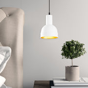 Candeeiro de Teto Escandinavo, Corpo em Metal Branco, 17 x 17 cm, Altura 118 cm, Soquete E27 Máx. 40 W, Cabo de 90 cm | Iluminação Elegante para Espaços Modernos