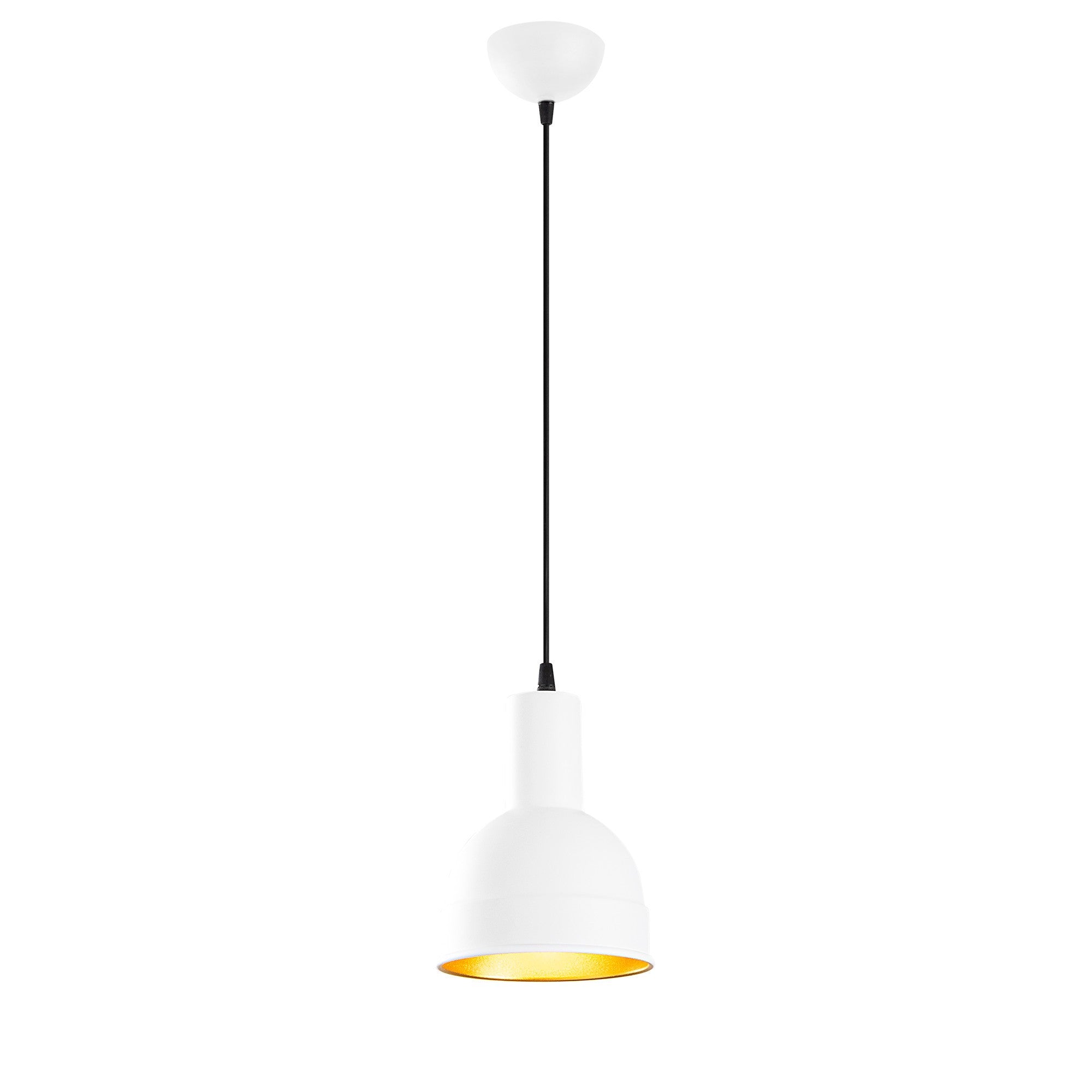 Candeeiro de Teto Escandinavo, Corpo em Metal Branco, 17 x 17 cm, Altura 118 cm, Soquete E27 Máx. 40 W, Cabo de 90 cm | Iluminação Elegante para Espaços Modernos