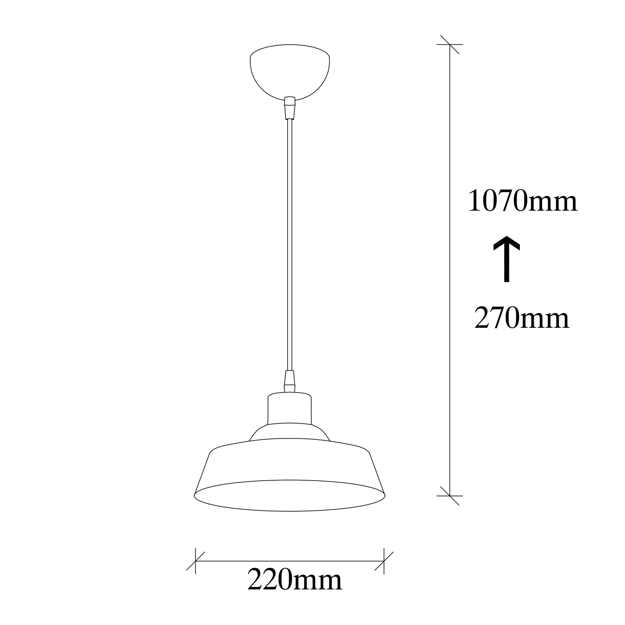 Candeeiro de Teto Industrial Escandinavo, Corpo em Metal Preto, 22 x 22 cm, Altura 107 cm, Soquete E27 Máx. 40 W, Cabo de 90 cm | Iluminação Elegante para Espaços Modernos