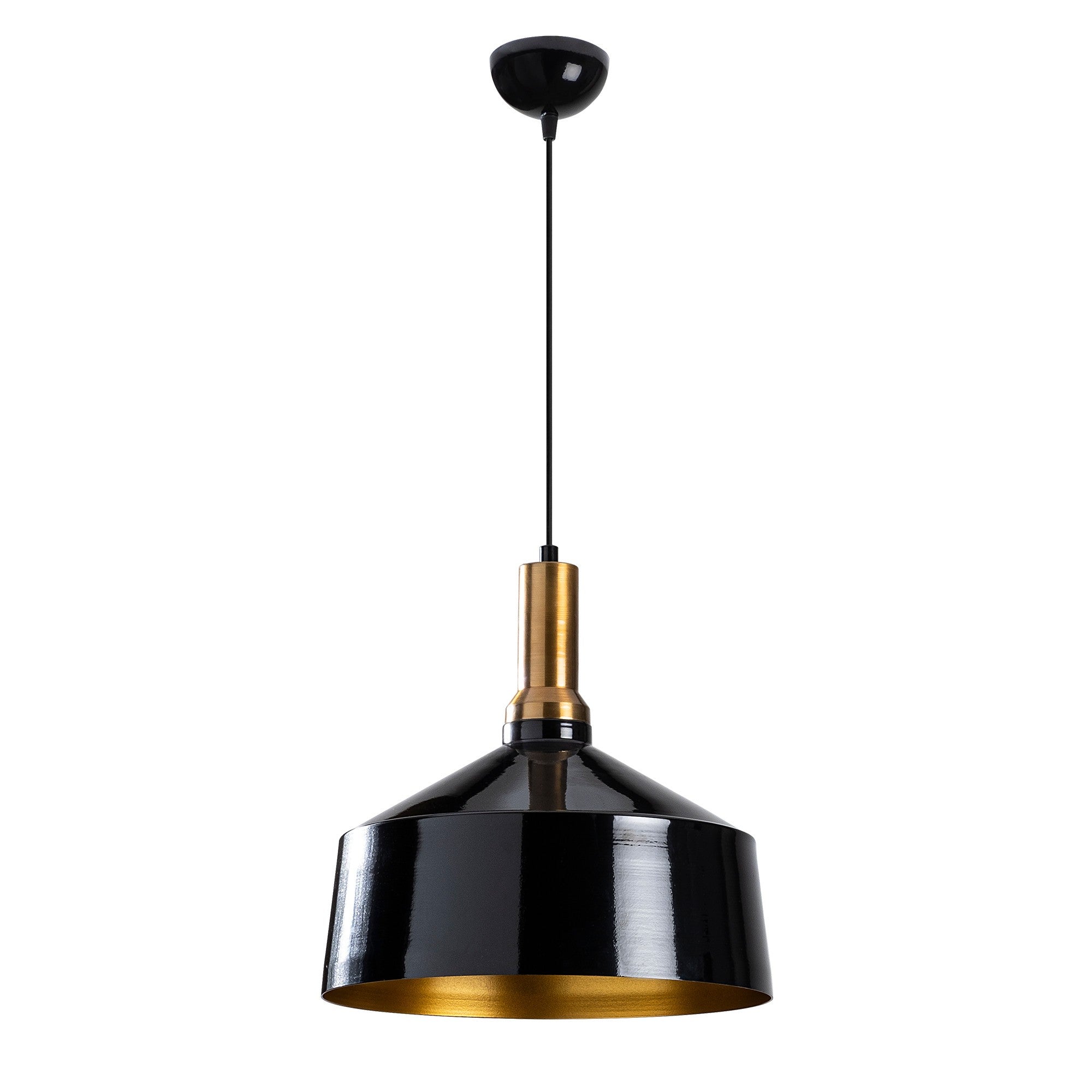 Candeeiro de Teto preto elegante, 35 x 35 cm, altura 131 cm | Corpo de metal, E27 máx. 40 W | Estilo glamouroso, escandinavo e campestre | Perfeito para espaços modernos