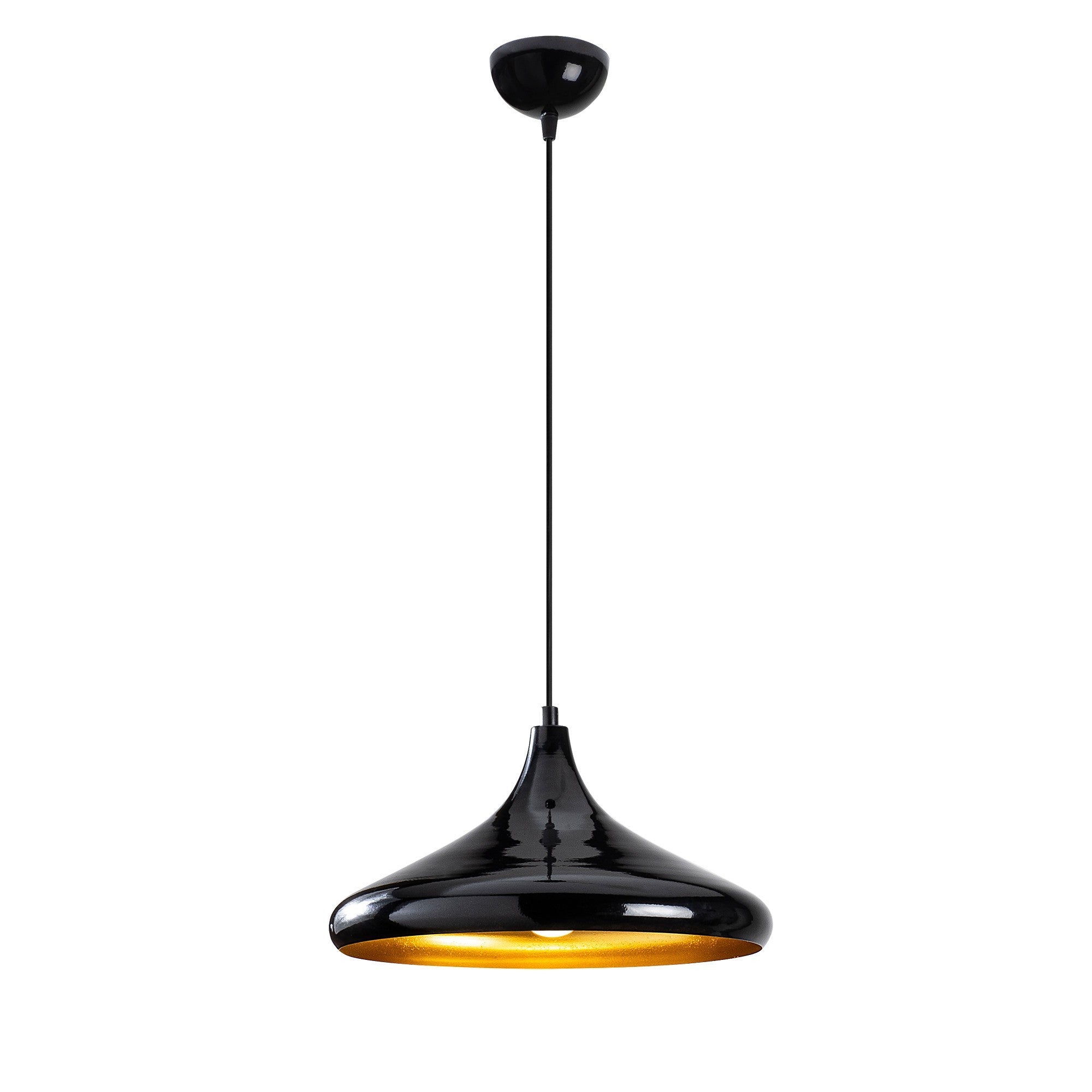 Candeeiro de Teto Industrial Escandinavo, Corpo em Metal Preto, 35 x 35 cm, Altura 116 cm, Soquete E27 Máx. 40 W, Cabo de 90 cm | Iluminação Elegante para Espaços Modernos