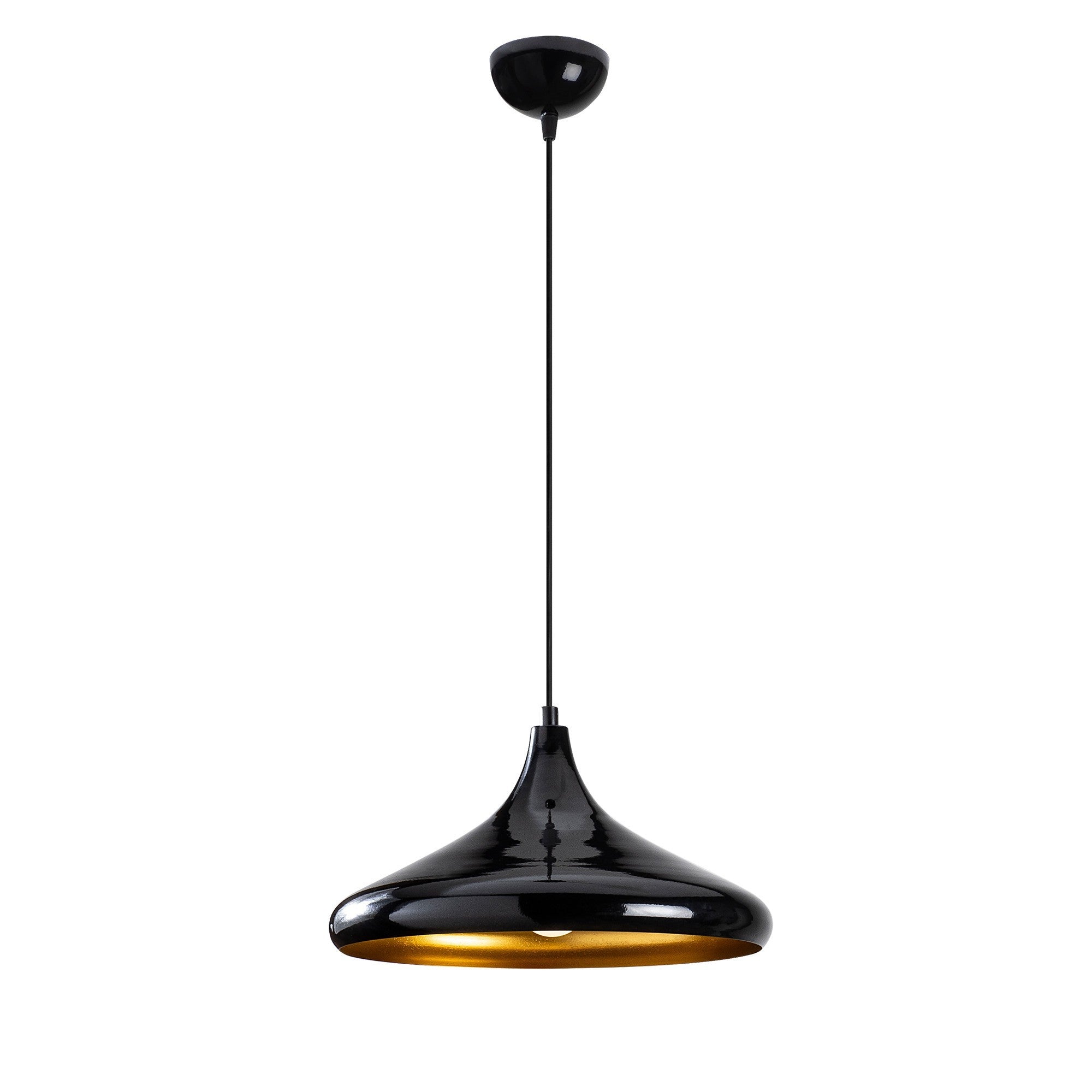 Candeeiro de Teto Industrial Escandinavo, Corpo em Metal Preto, 35 x 35 cm, Altura 116 cm, Soquete E27 Máx. 40 W, Cabo de 90 cm | Iluminação Elegante para Espaços Modernos