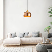 Candeeiro de Teto Escandinavo Glam, Corpo em Metal Dourado, 30 x 30 cm, Altura 123 cm, E27 máx. 40 W, Cabo de 90 cm | Iluminação Elegante para Espaços Modernos