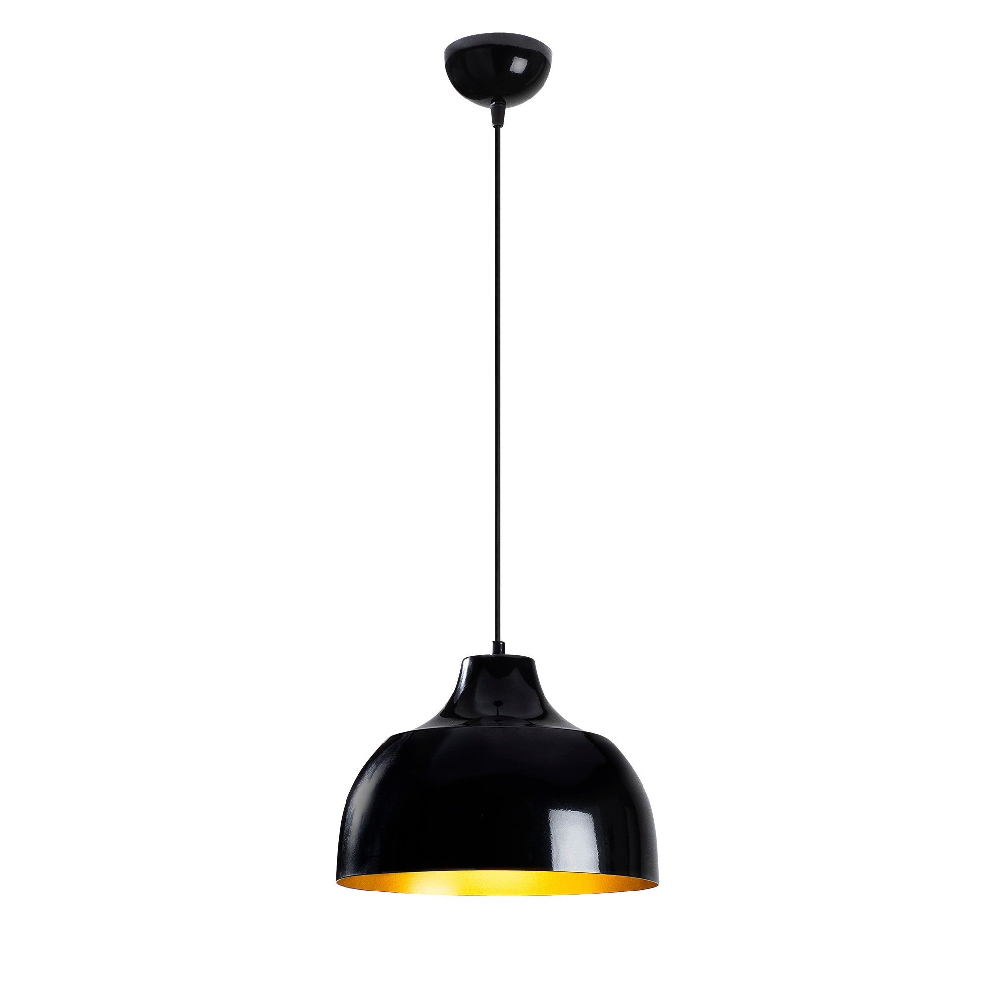 Candeeiro de Teto Industrial Escandinavo, Corpo em Metal Preto, 31 x 31 cm, Altura 120 cm, E27 máx. 40 W, Cabo de 90 cm | Iluminação Elegante para Espaços Modernos
