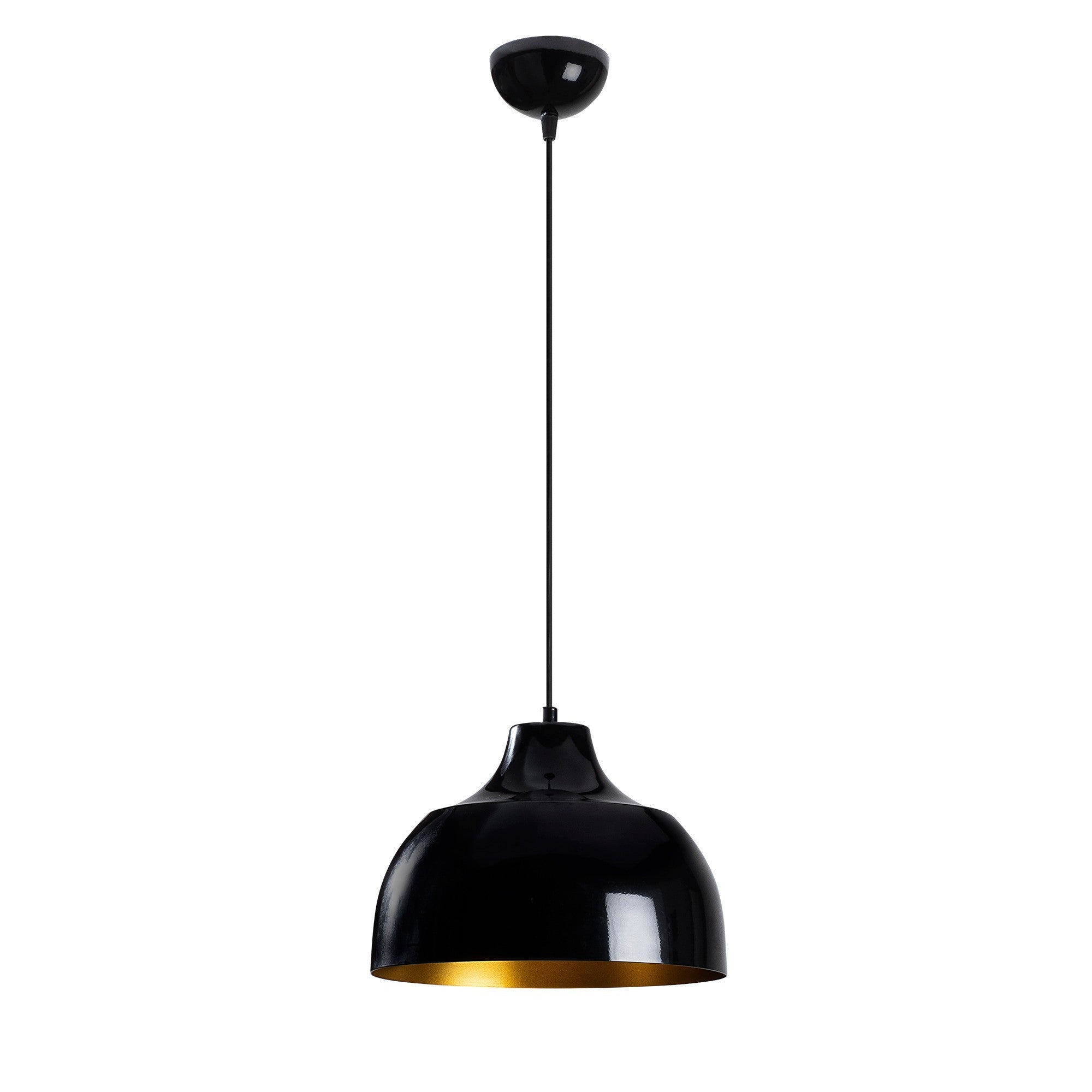 Candeeiro de Teto Industrial Escandinavo, Corpo em Metal Preto, 31 x 31 cm, Altura 120 cm, E27 máx. 40 W, Cabo de 90 cm | Iluminação Elegante para Espaços Modernos