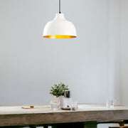 Candeeiro de Teto Escandinavo, Corpo em Ferro Dourado, 31 x 31 cm, Altura 120 cm, Soquete E27 Máx. 40 W, Cabo de 90 cm | Iluminação Elegante para Espaços Modernos