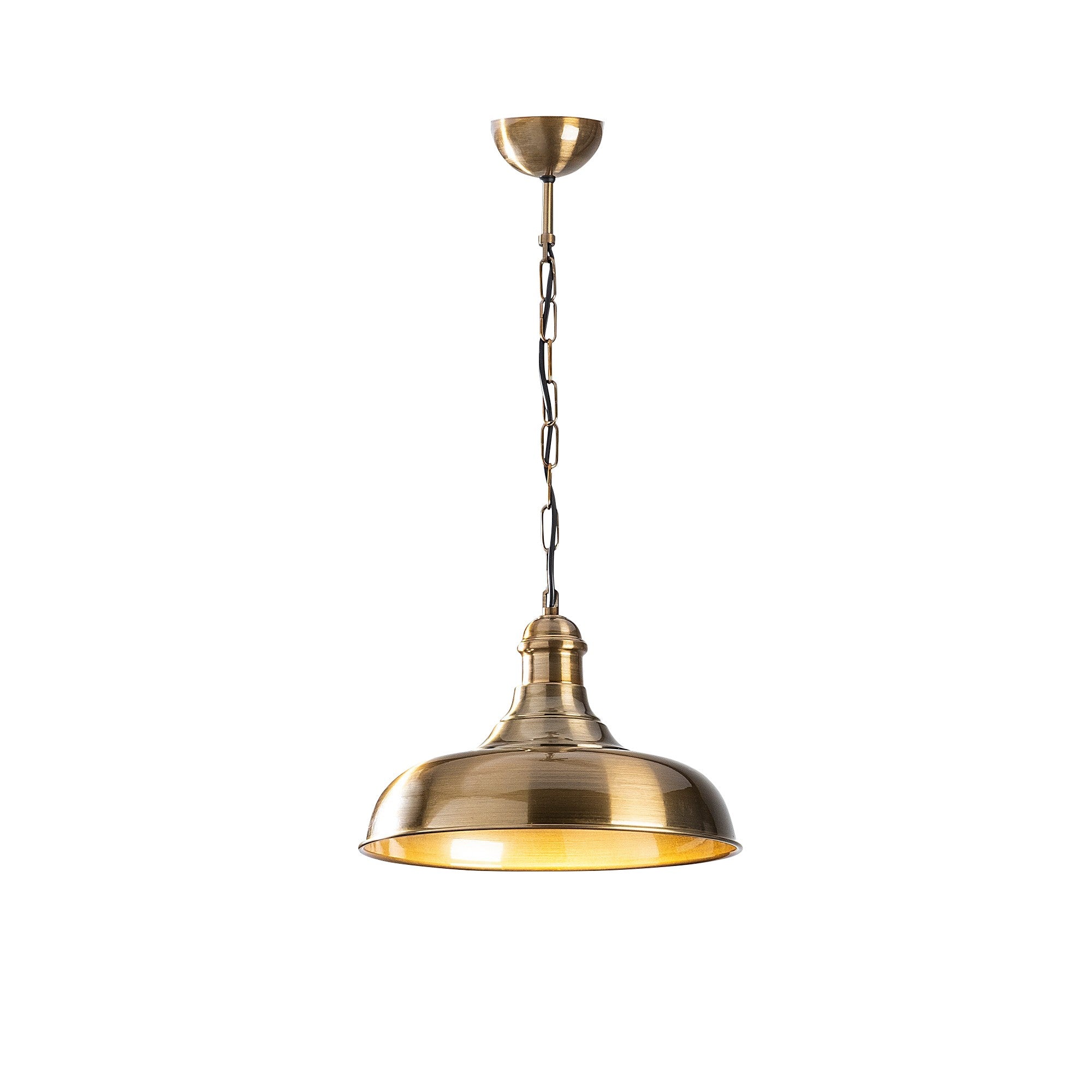 Candeeiro de Teto Escandinavo Glam, Corpo em Metal Dourado, 32 x 32 cm, Altura 66 cm, Soquete E27 Máx. 40 W, Cabo de 90 cm | Iluminação Elegante para Espaços Modernos