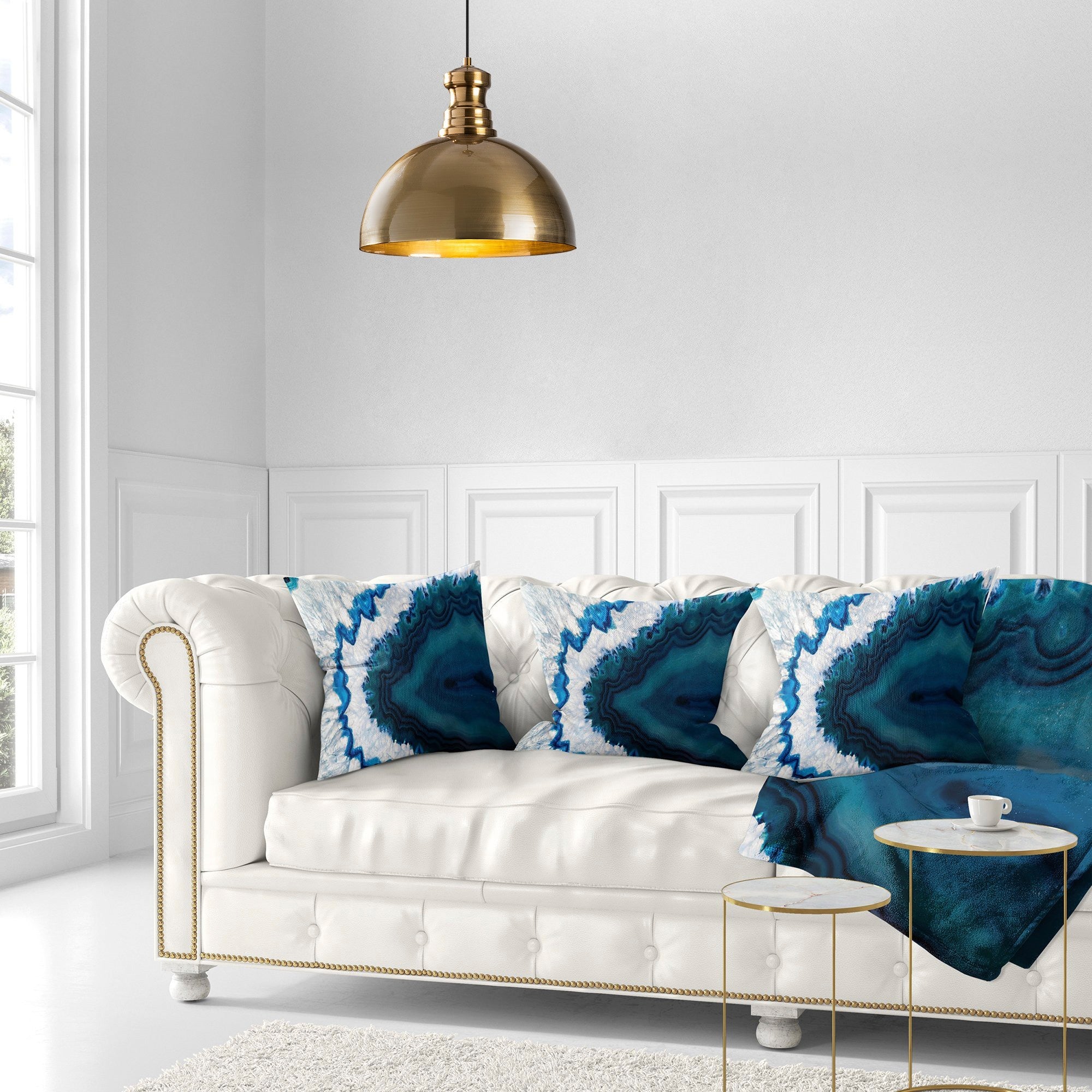 Candeeiro de Teto Escandinavo, Corpo em Metal Dourado, 40 x 40 cm, Altura 134 cm, Soquete E27 Máx. 40 W, Cabo de 90 cm | Iluminação Elegante para Espaços Modernos