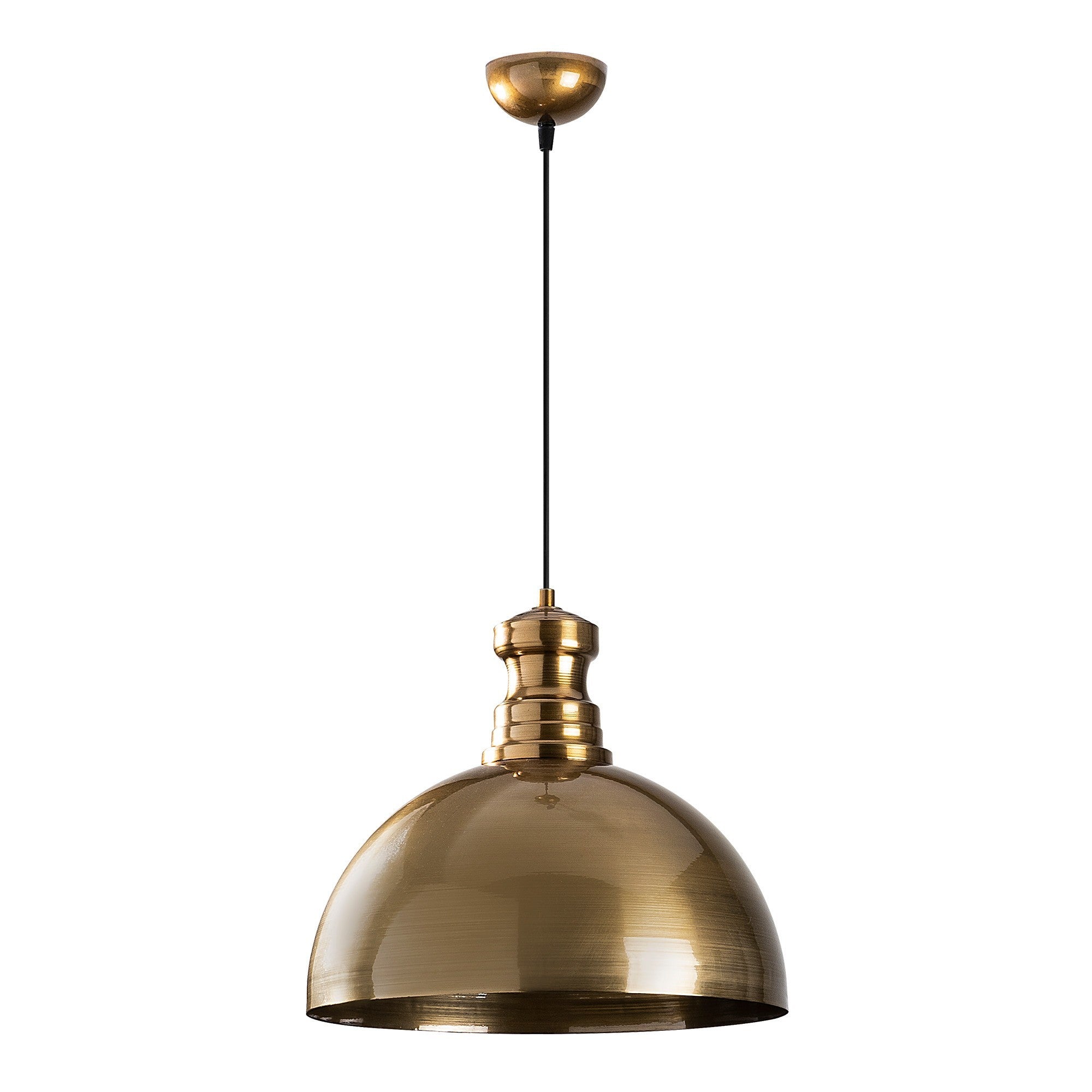 Candeeiro de Teto Escandinavo, Corpo em Metal Dourado, 40 x 40 cm, Altura 134 cm, Soquete E27 Máx. 40 W, Cabo de 90 cm | Iluminação Elegante para Espaços Modernos