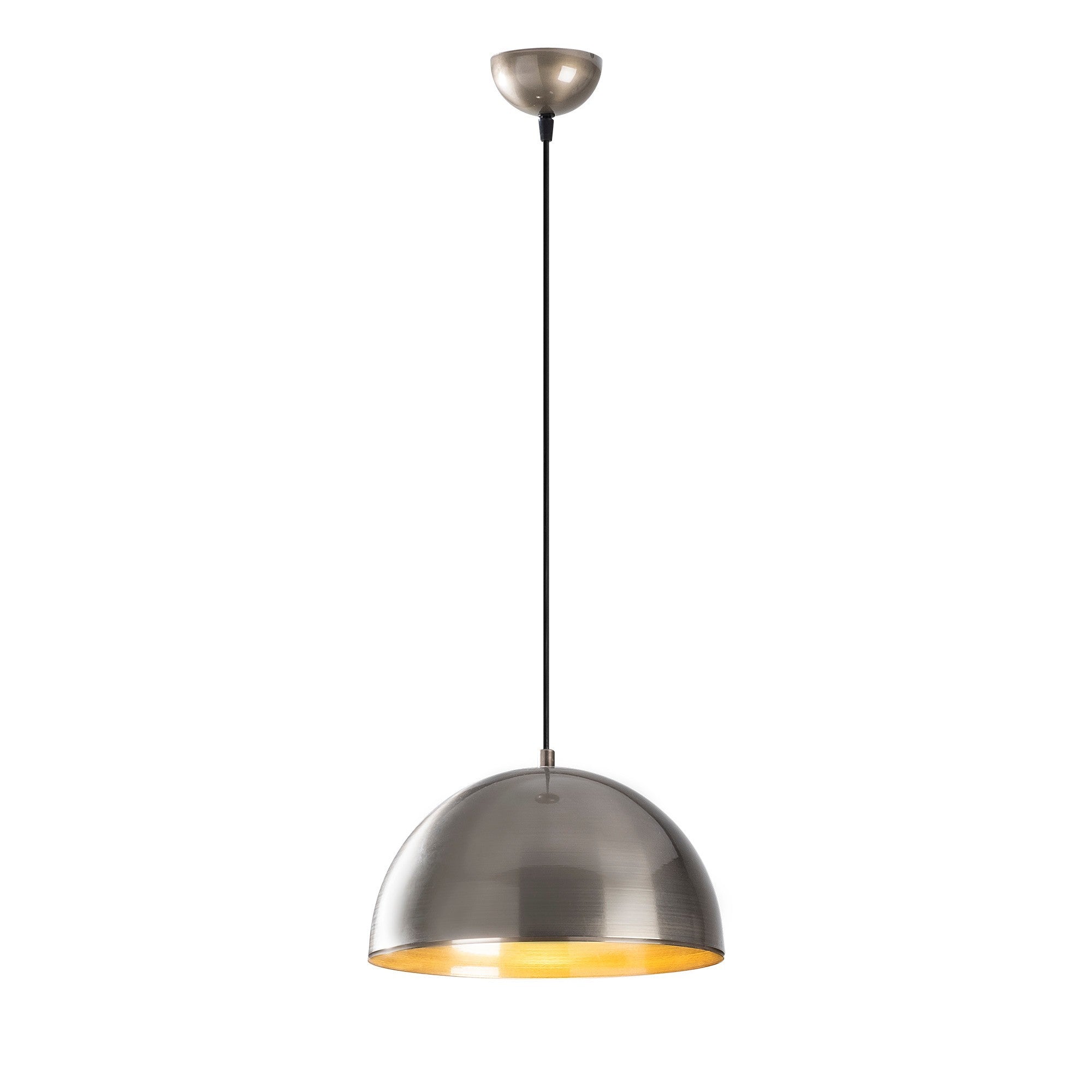 Candeeiro de Teto Escandinavo, Corpo em Metal Prateado, 30 x 30 cm, Altura 111 cm, E27 Máx. 40 W, Cabo de 90 cm | Iluminação Elegante para Espaços Modernos