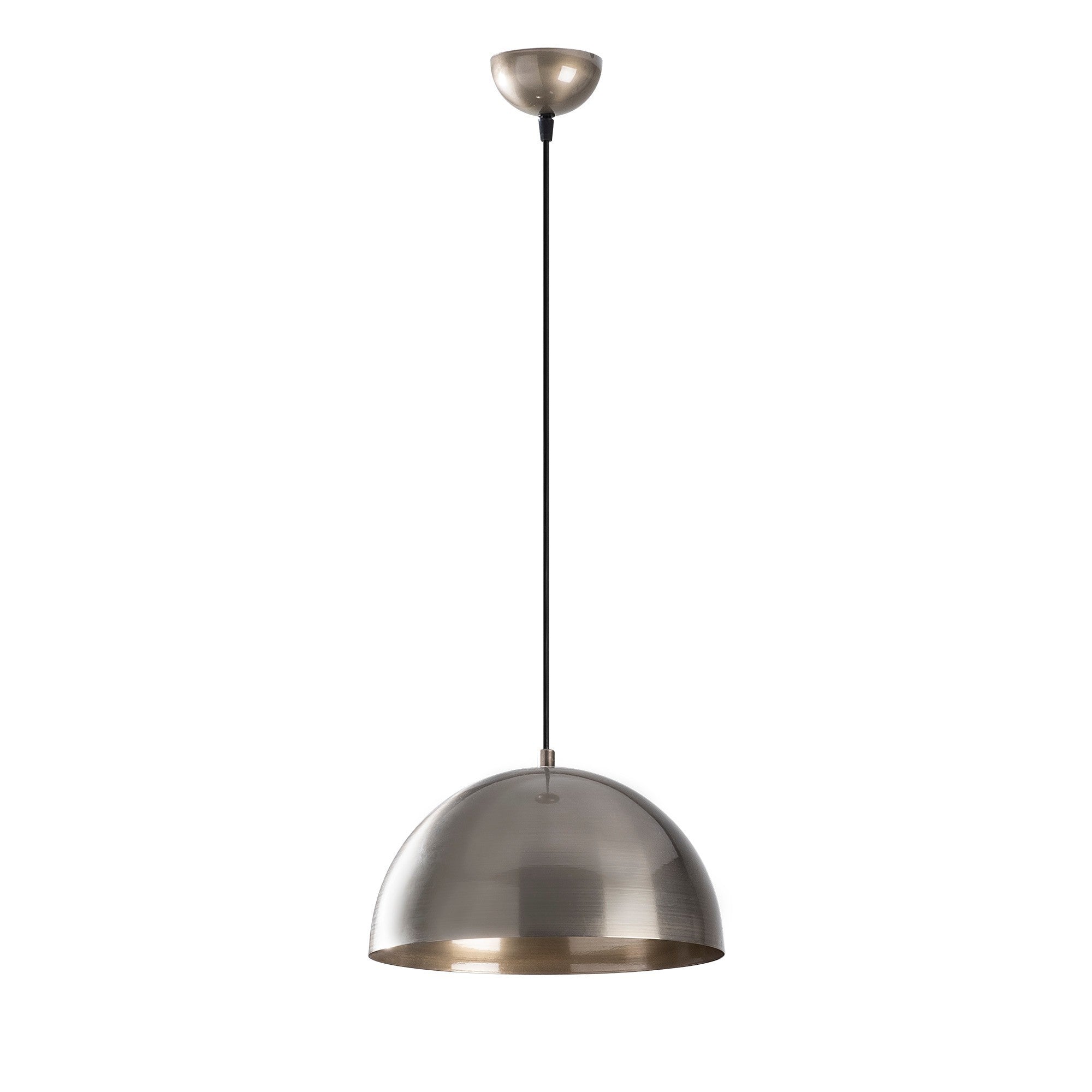 Candeeiro de Teto Escandinavo, Corpo em Metal Prateado, 30 x 30 cm, Altura 111 cm, E27 Máx. 40 W, Cabo de 90 cm | Iluminação Elegante para Espaços Modernos