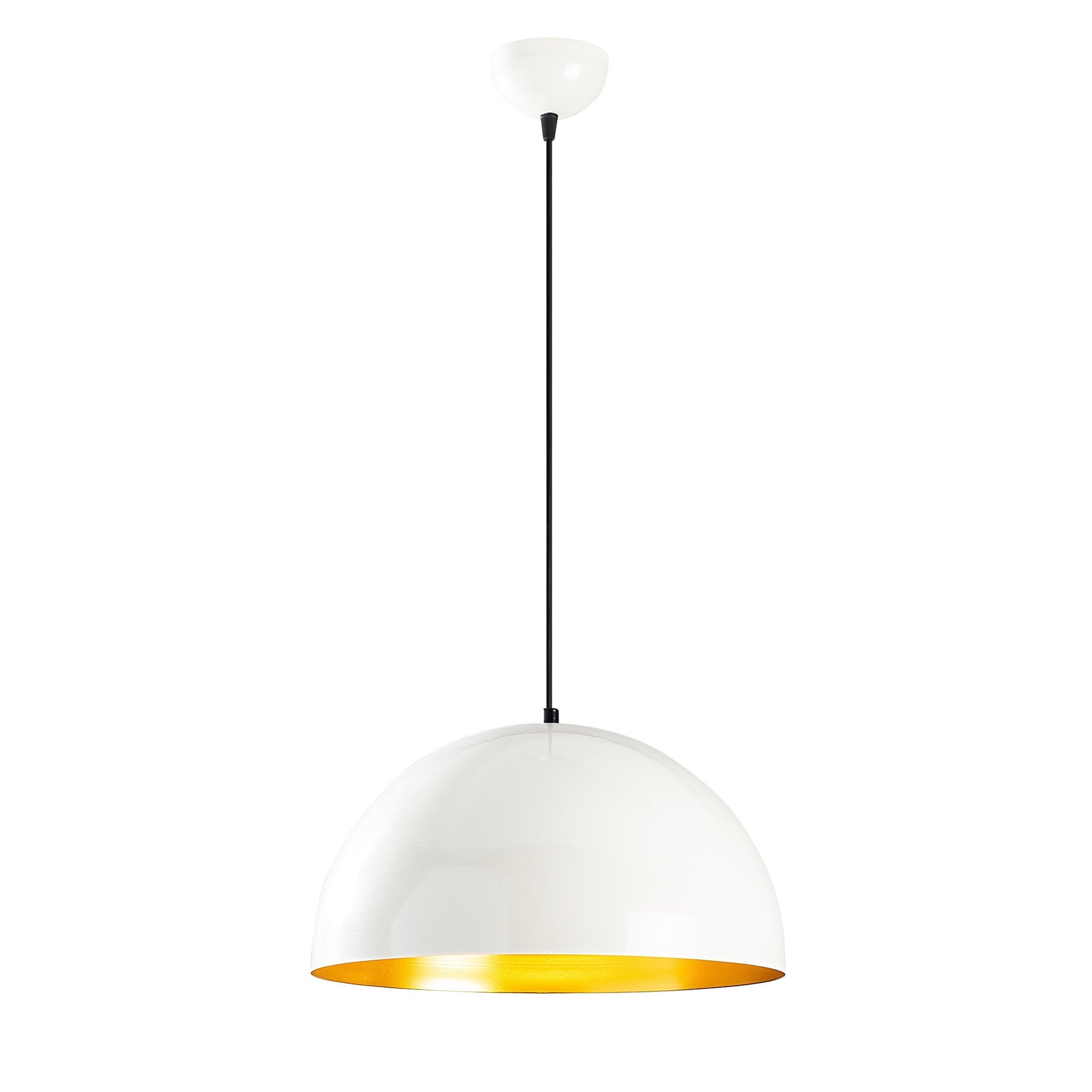 Candeeiro de Teto Escandinavo, Corpo em Metal Branco, 40 x 40 cm, Altura 116 cm, Soquete E27 Máx. 40 W, Cabo de 90 cm | Iluminação Elegante para Espaços Modernos