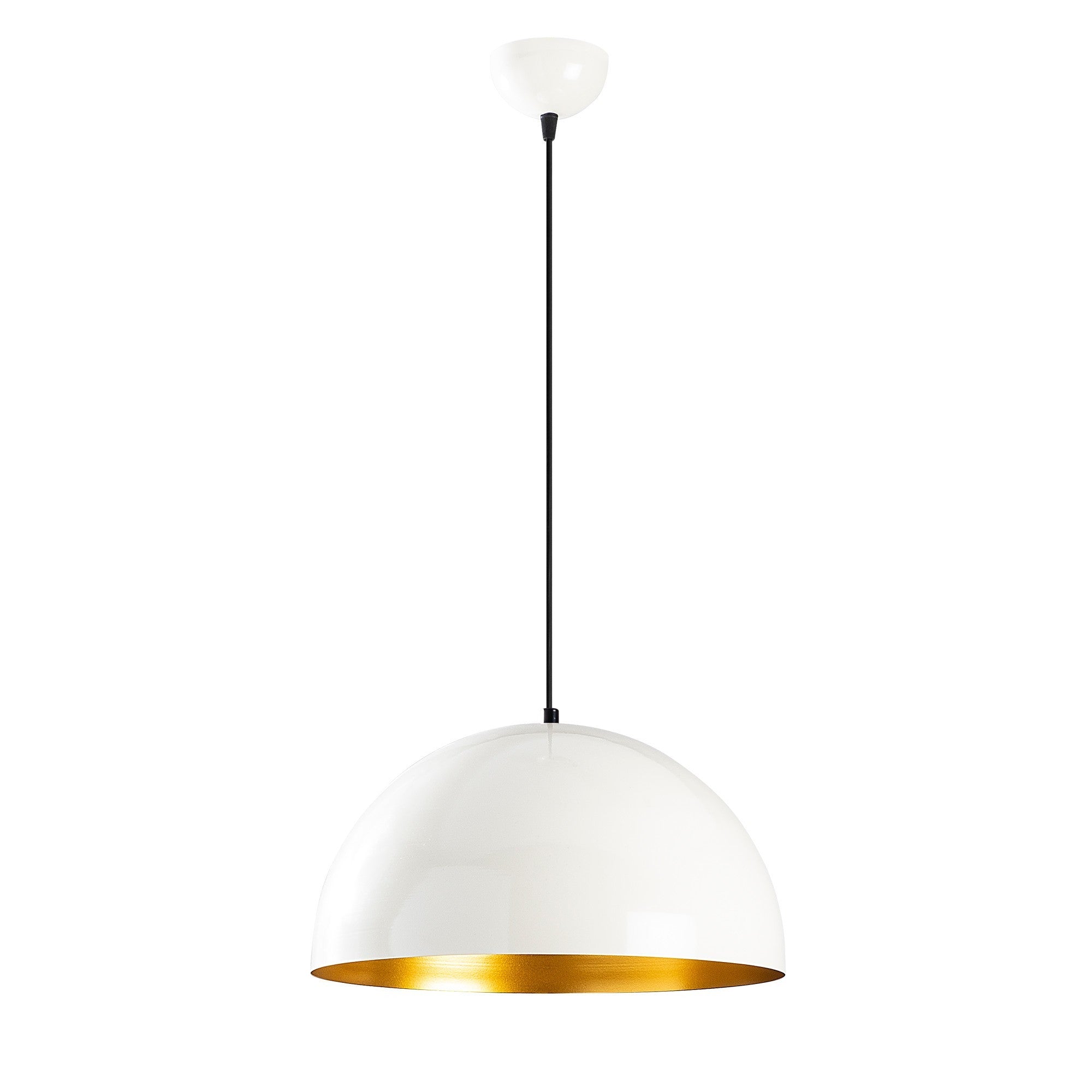 Candeeiro de Teto Escandinavo, Corpo em Metal Branco, 40 x 40 cm, Altura 116 cm, Soquete E27 Máx. 40 W, Cabo de 90 cm | Iluminação Elegante para Espaços Modernos