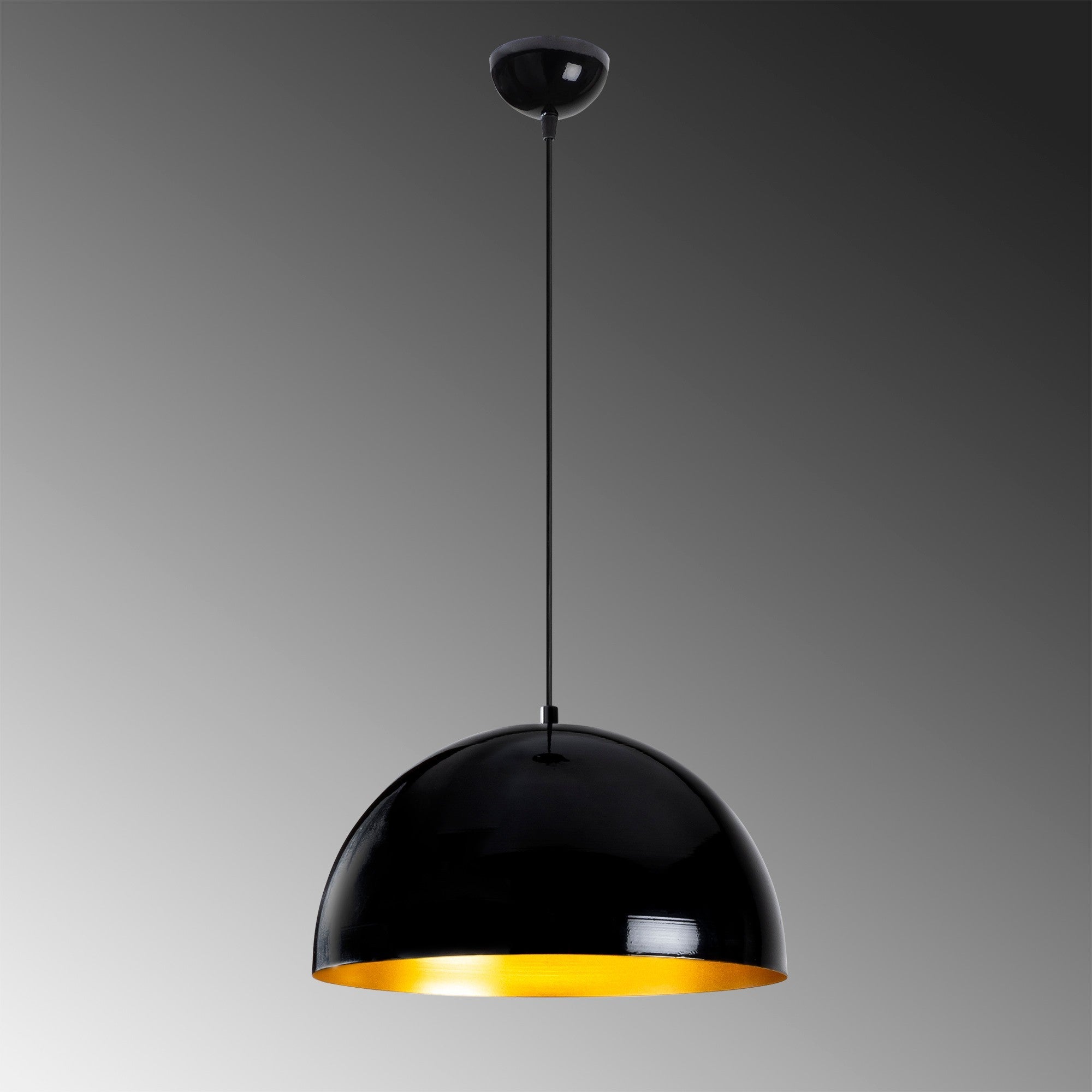 Candeeiro de Teto Industrial Escandinavo, Corpo em Metal Preto, 40 x 40 cm, Altura 116 cm, Soquete E27 Máx. 40 W, Cabo de 90 cm | Iluminação Elegante para Espaços Modernos