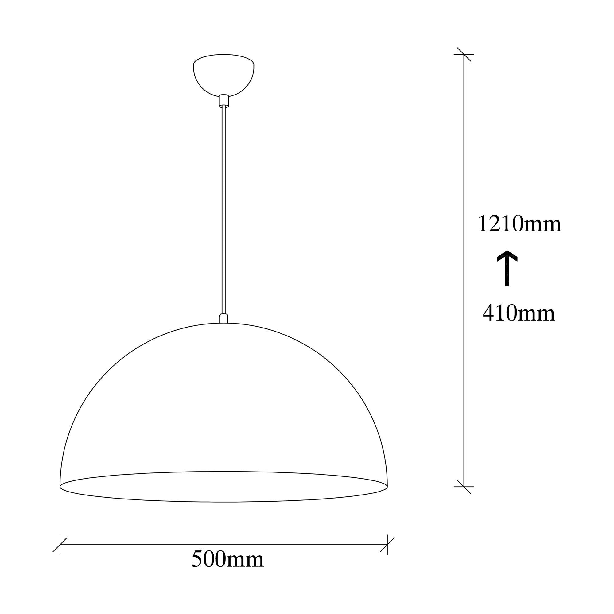 Candeeiro de Teto Industrial Escandinavo, Corpo em Metal Preto, 50 x 50 cm, Altura 121 cm, E27 Máx. 40 W, Cabo de 90 cm | Iluminação Elegante para Espaços Modernos