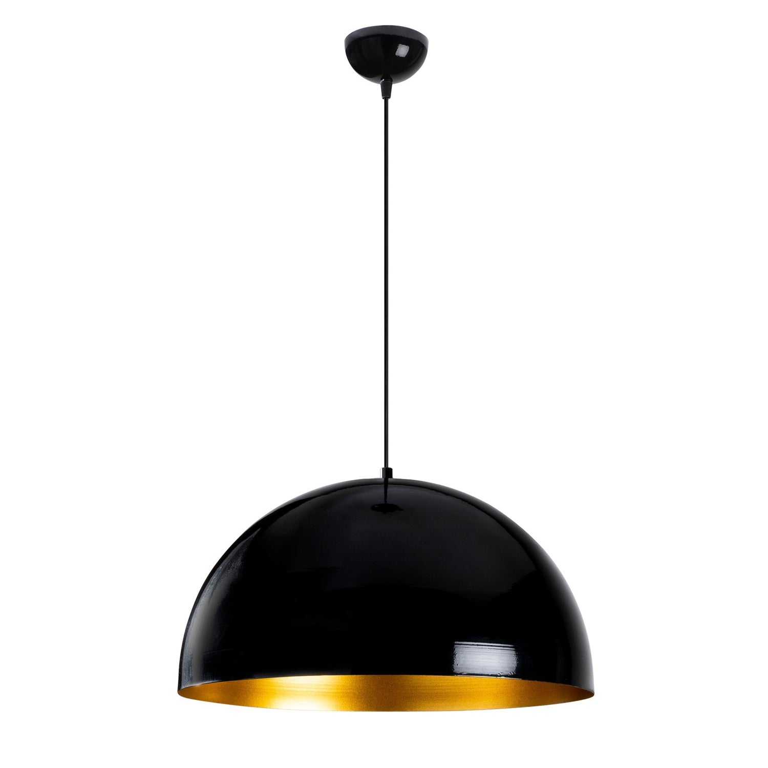 Candeeiro de Teto Industrial Escandinavo, Corpo em Metal Preto, 50 x 50 cm, Altura 121 cm, E27 Máx. 40 W, Cabo de 90 cm | Iluminação Elegante para Espaços Modernos