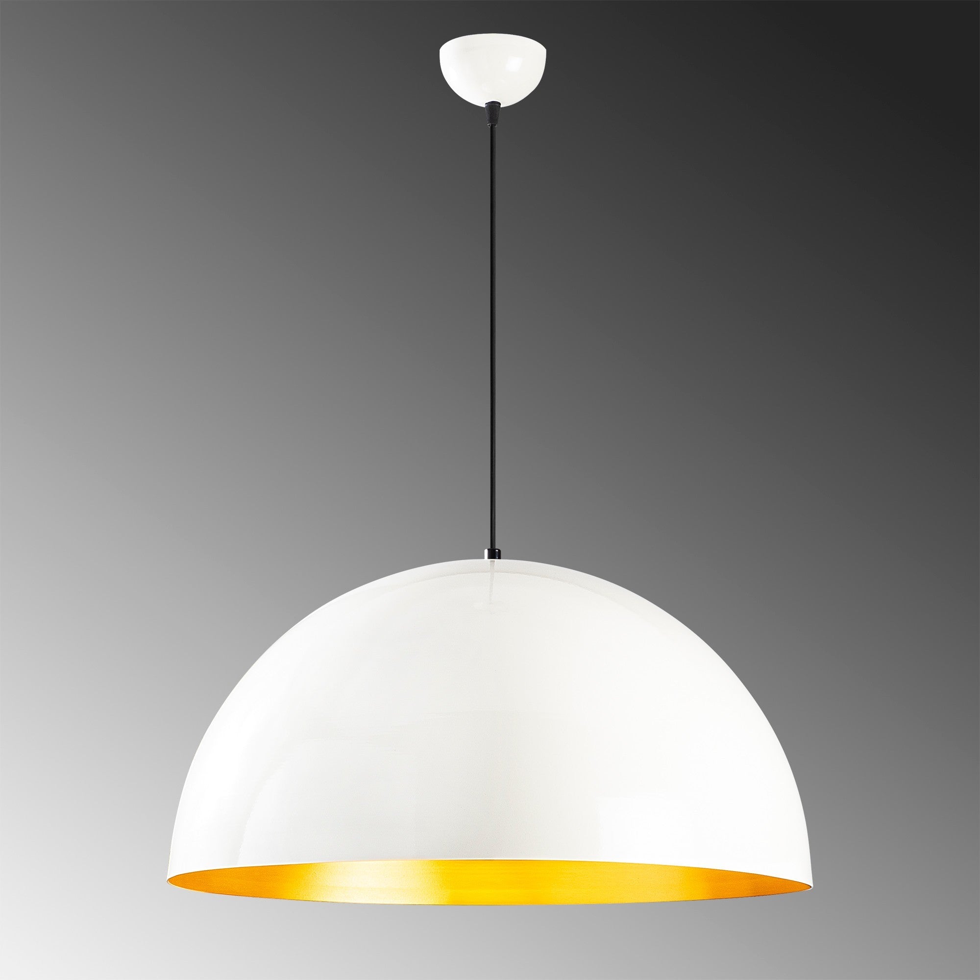 Candeeiro de Teto Escandinavo, Corpo em Metal Branco, 60 x 60 cm, Altura 126 cm, Soquete E27 Máx. 40 W, Cabo de 90 cm | Iluminação Elegante para Espaços Modernos