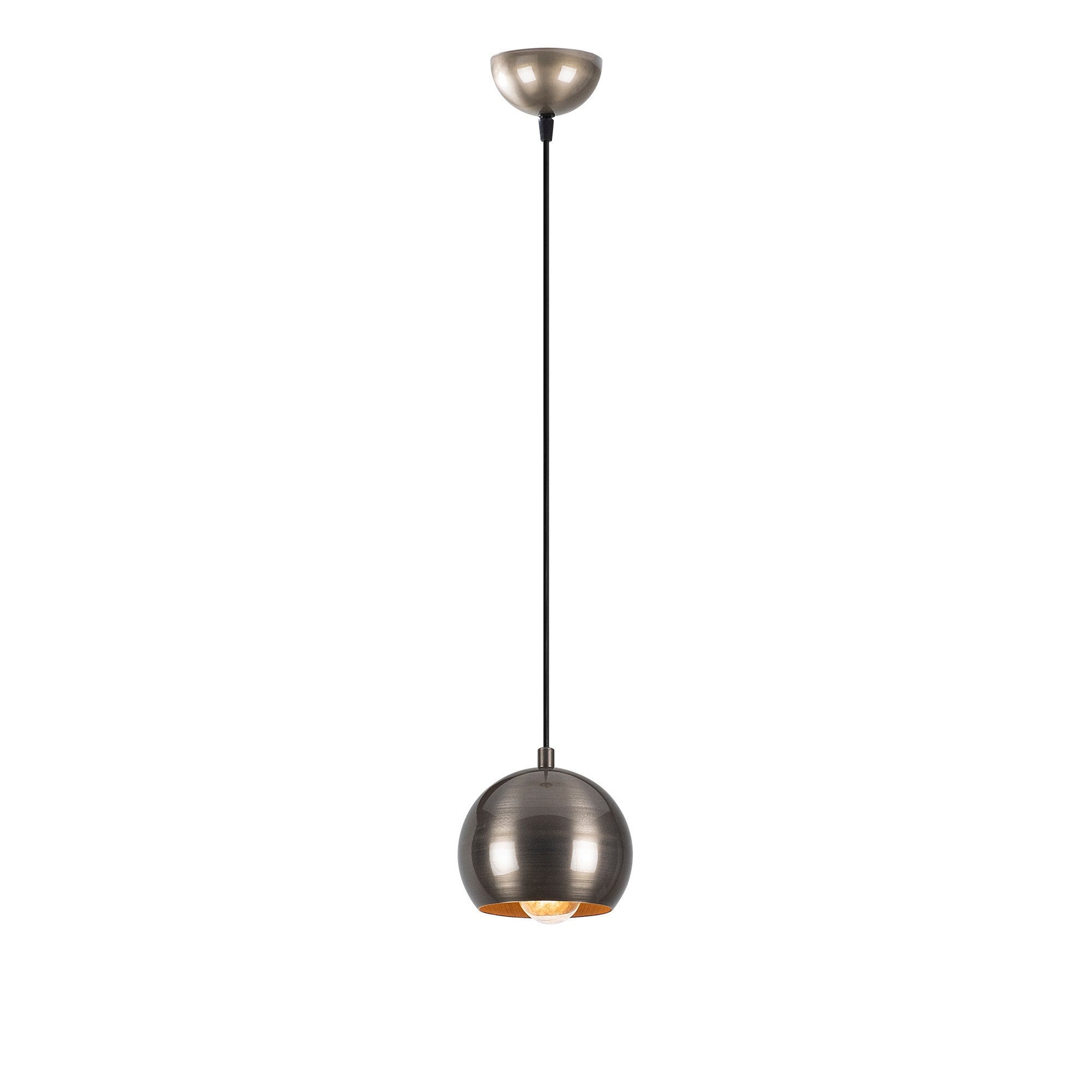 Candeeiro de Teto Escandinavo, Corpo em Metal Prateado, 15 x 30 cm, Altura 111 cm, E27 Máx. 40 W, Cabo de 90 cm | Iluminação Elegante para Espaços Modernos