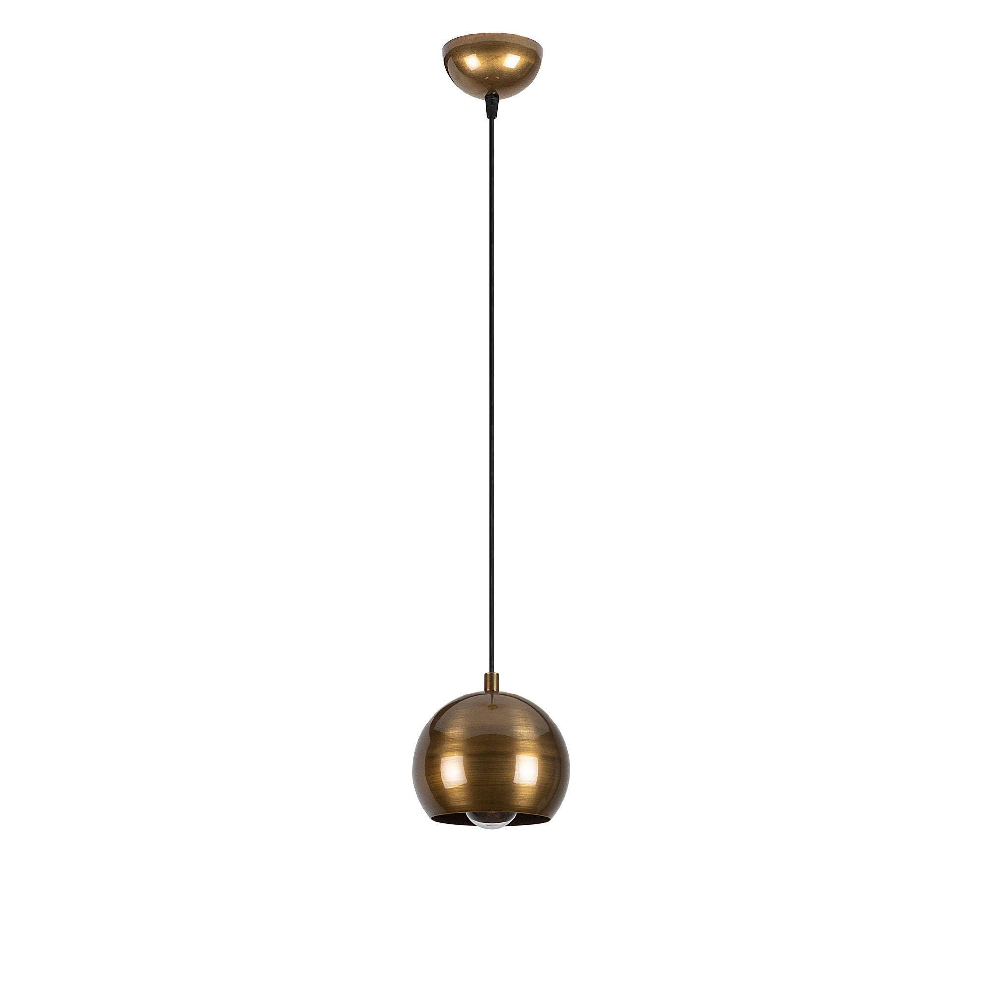 Candeeiro de Teto Escandinavo, Corpo em Ferro Dourado, 15 x 30 cm, Altura 111 cm, Soquete E27 Máx. 40 W, Cabo de 90 cm | Iluminação Elegante para Espaços Modernos