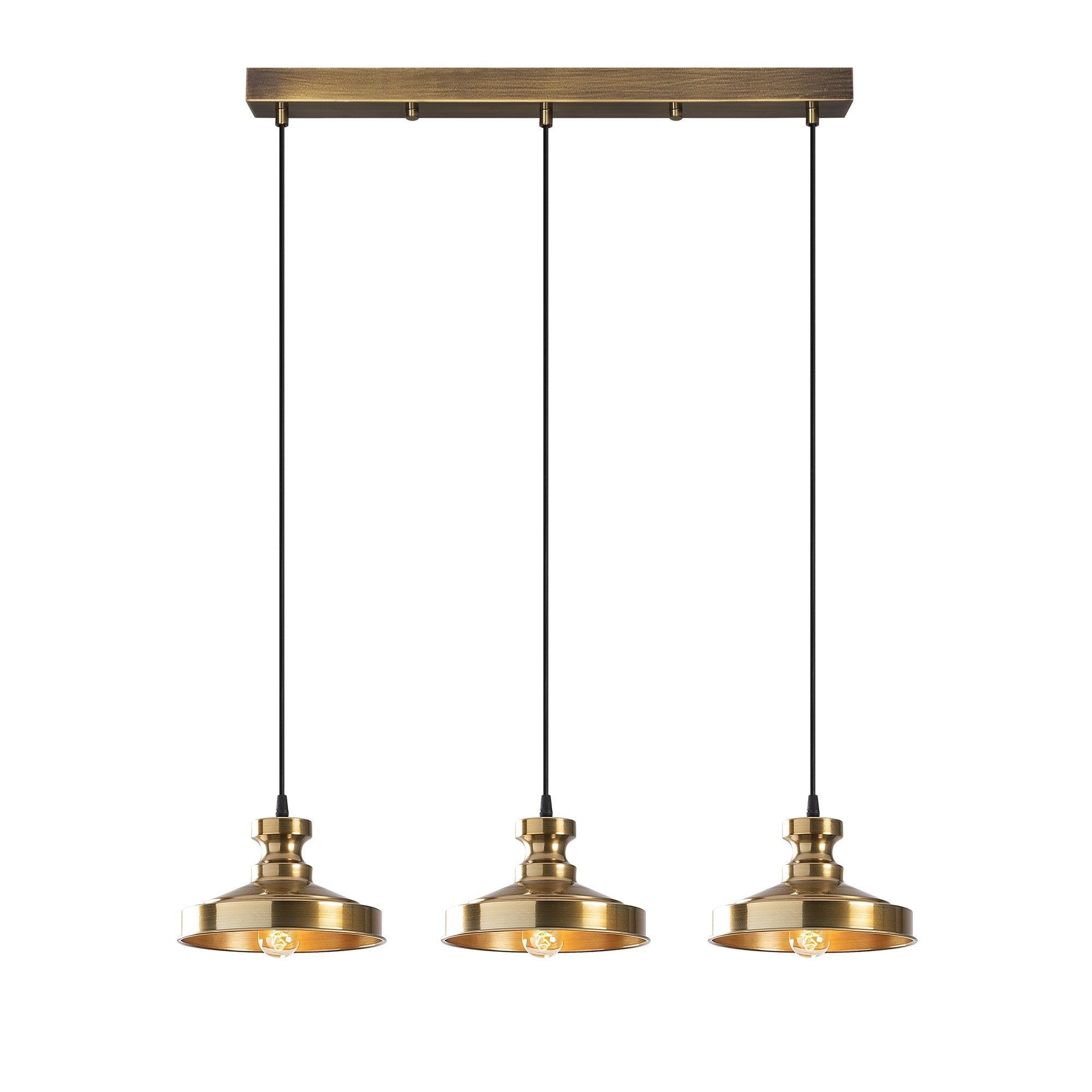 Lustre Vintage Elegante, Corpo em Metal, 72 x 22 cm, Altura 109 cm | Ajustável, 3 x E27 Máx. 40 W | Design Escandinavo Glamouroso para Espaços Modernos