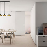 Candeeiro de Teto Industrial Escandinavo, Corpo em Metal Preto, 72 x 22 cm, Altura 107 cm, Ajustável, 3 x E27 máx. 40 W | Iluminação Elegante para Espaços Modernos