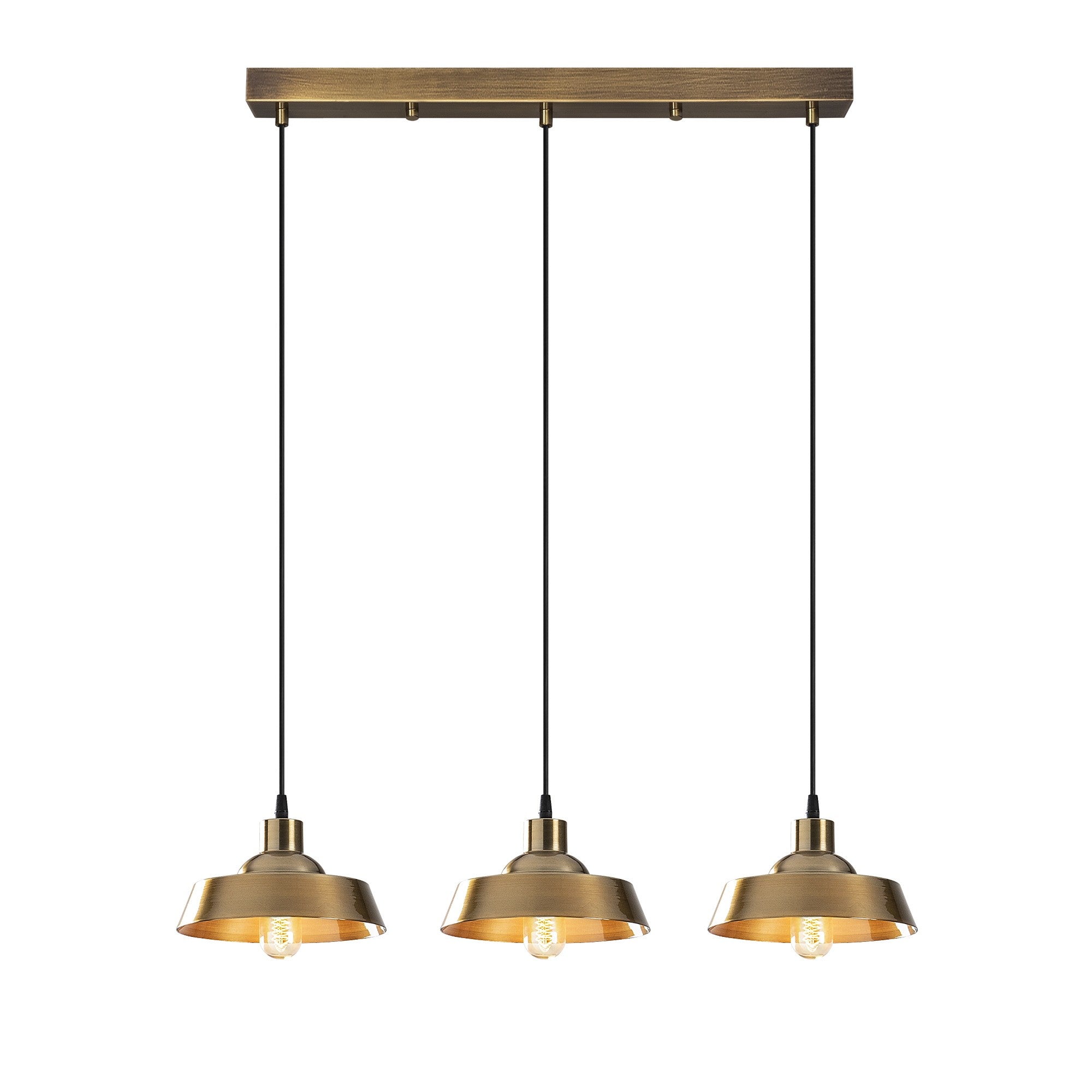 Lustre Vintage Elegante, Corpo em Metal, 72 x 22 cm, Altura 107 cm | Ajustável, 3 x E27 Máx. 40 W | Design Escandinavo Glamouroso para Espaços Modernos