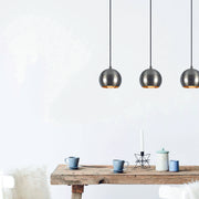 Candeeiro de Teto Escandinavo Elegante, Acabamento Platinado, 65 x 15 cm | Altura Ajustável, Corpo em Metal, 3 x E27 máx. 40 W | Perfeito para Decoração Glamourosa