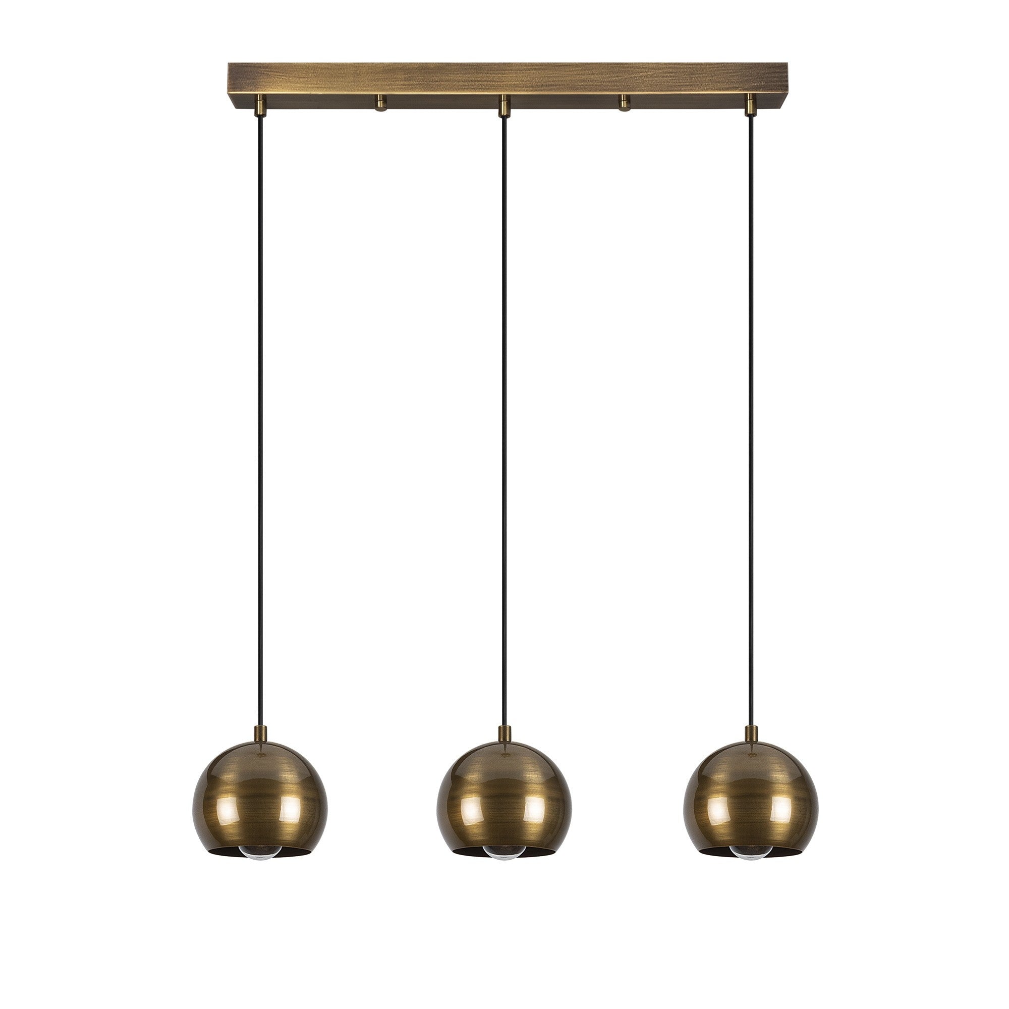 Candeeiro de Teto Escandinavo Elegante, Corpo em Metal Vintage, 65 x 15 cm, Altura 111 cm, Ajustável, 3 x E27 Máx. 40 W, IP20 | Perfeito para Decoração Glamourosa