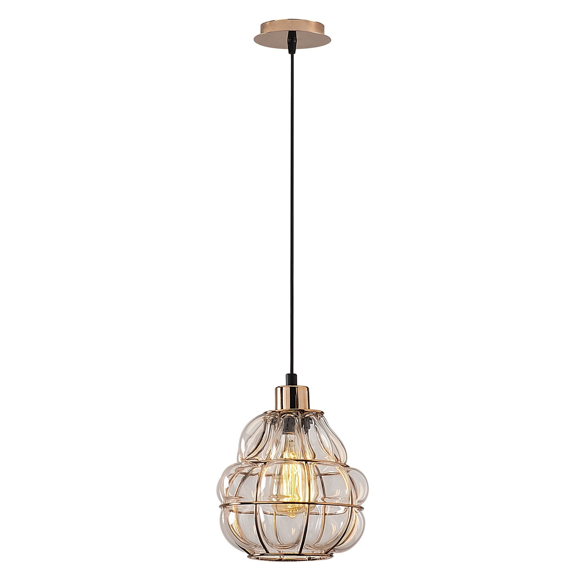 Candeeiro de Teto escandinavo Glam, corpo de metal cobre, 20 cm de diâmetro, 111 cm de altura, ajustável, soquete E27, iluminação elegante para espaços modernos