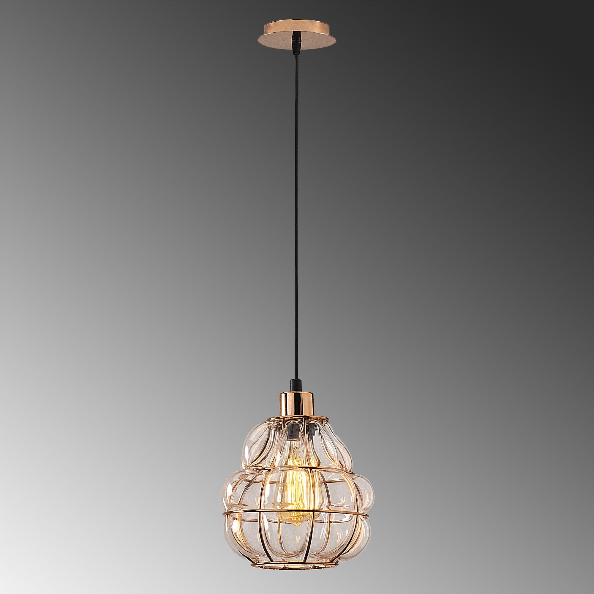 Candeeiro de Teto escandinavo Glam, corpo de metal cobre, 20 cm de diâmetro, 111 cm de altura, ajustável, soquete E27, iluminação elegante para espaços modernos