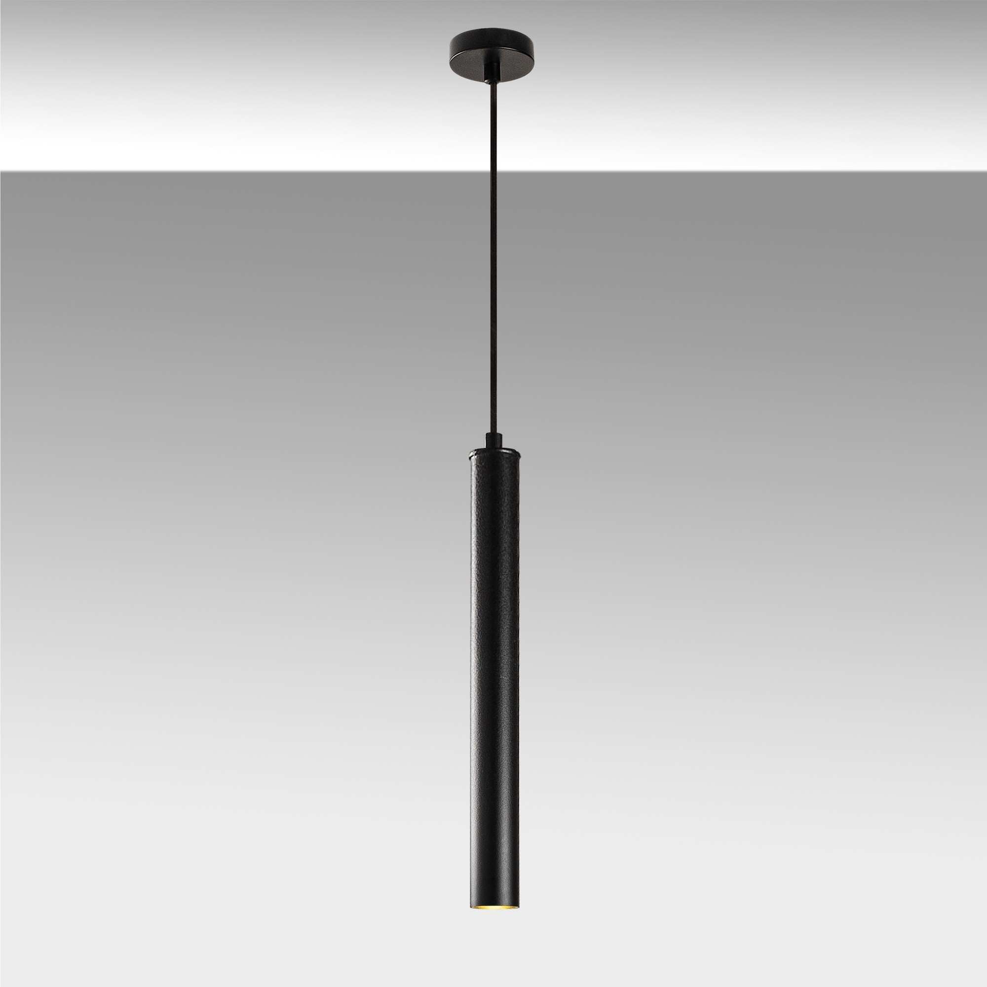 Candeeiro de Teto Industrial Preto, Corpo em Metal, 92 cm de Altura, Ajustável, Soquete E14, LED Máx. 40 W, IP20 | Design Escandinavo para Espaços Modernos