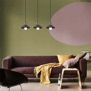 Candeeiro de Teto Escandinavo, Corpo em Metal Preto, 74 cm de Diâmetro, 108 cm de Altura, Ajustável, 3 x E27 Máx. 40 W, Design Elegante para Espaços Modernos