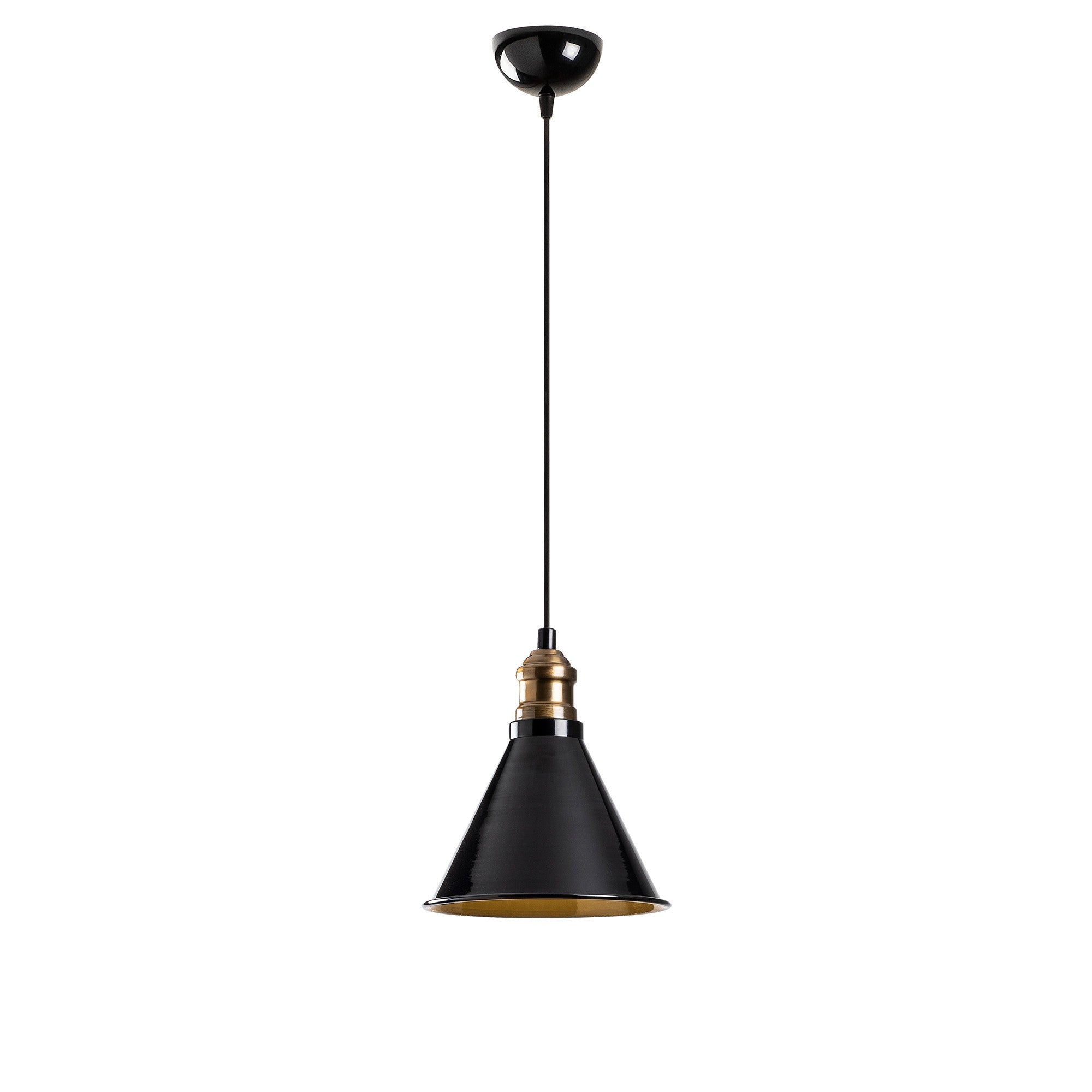 Candeeiro de Teto Escandinavo, Corpo em Metal Preto, 19 cm de Diâmetro, 117 cm de Altura, Ajustável, Soquete E27 Máx. 40 W, Iluminação Elegante para Espaços Modernos