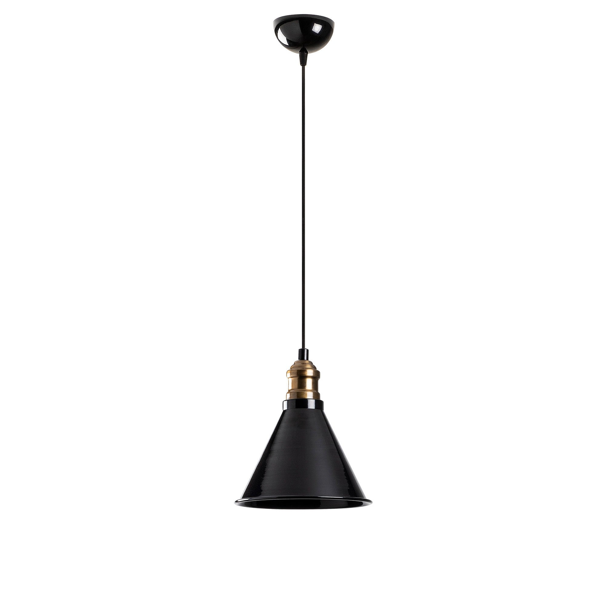 Candeeiro de Teto Escandinavo, Corpo em Metal Preto, 19 cm de Diâmetro, 117 cm de Altura, Ajustável, Soquete E27 Máx. 40 W, Iluminação Elegante para Espaços Modernos