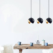 Candeeiro de Teto Escandinavo Glam, Preto e Dourado, 70 cm de Diâmetro, 114 cm de Altura | Ajustável, 3 x E27 máx. 40 W | Iluminação Elegante para Espaços Modernos