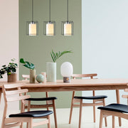 Candeeiro de Teto Escandinavo, Corpo em Ferro Preto, 65 cm de Diâmetro, 113 cm de Altura, Ajustável, 3 x E27 Máx. 40 W, Design Elegante para Espaços Modernos