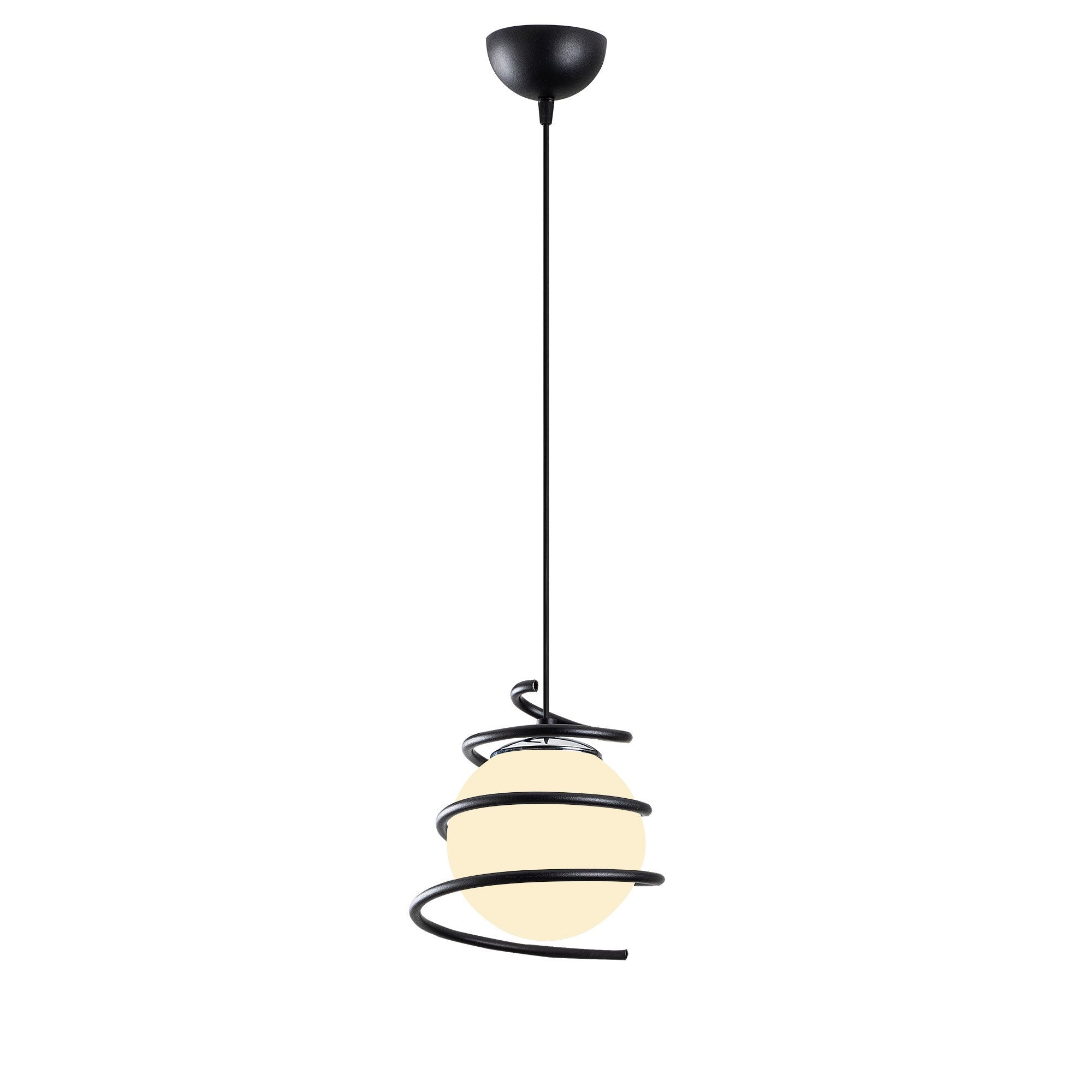 Candeeiro de Teto Industrial Preto, 20 cm de Diâmetro, 116 cm de Altura | Altura Ajustável, Soquete E27, Potência Máxima de 40 W | Design Elegante para Casas Modernas