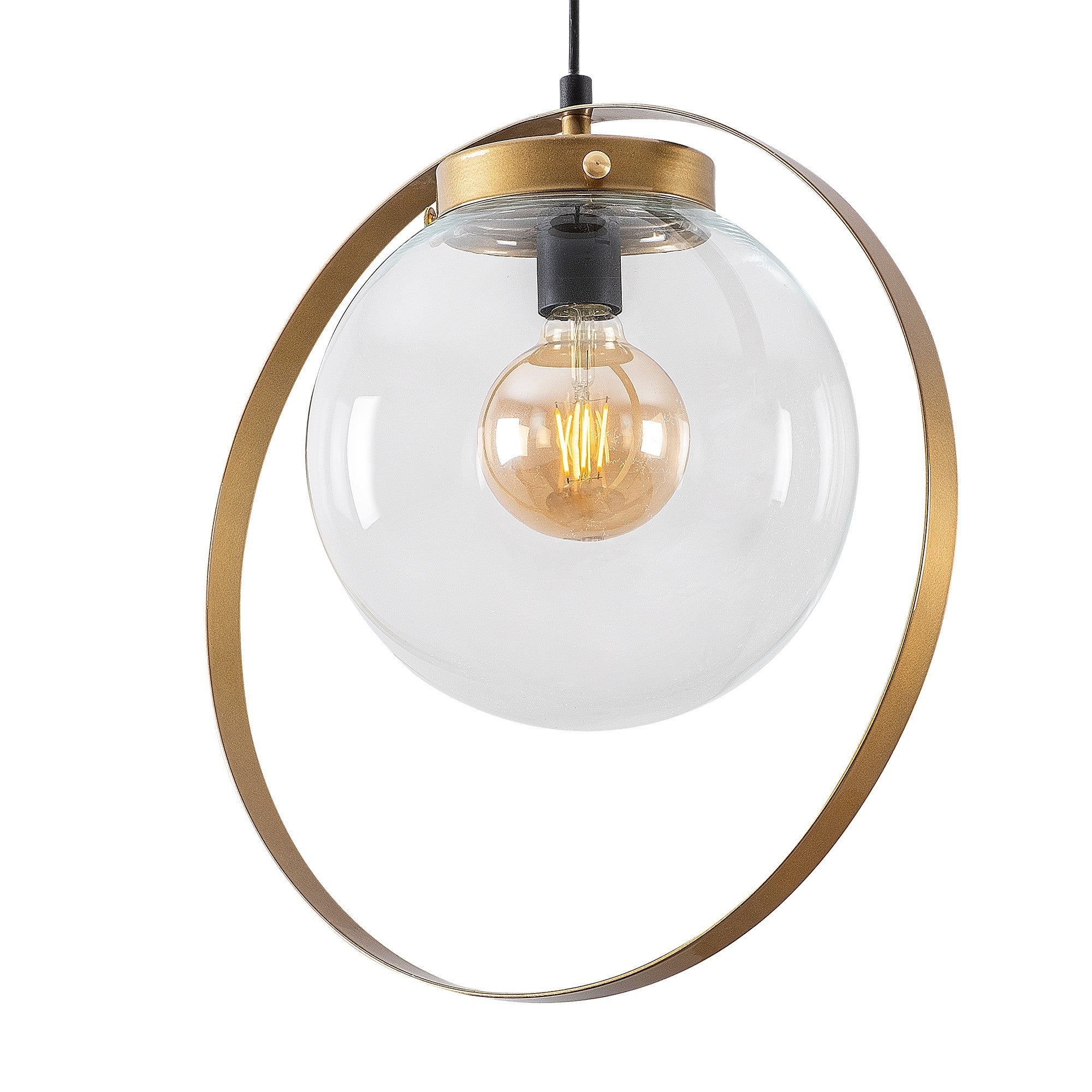 Candeeiro de Teto dourado glamoroso, corpo de metal, 40 cm de diâmetro, 125 cm de altura, ajustável, soquete E27, design elegante para espaços modernos, classificação IP20.