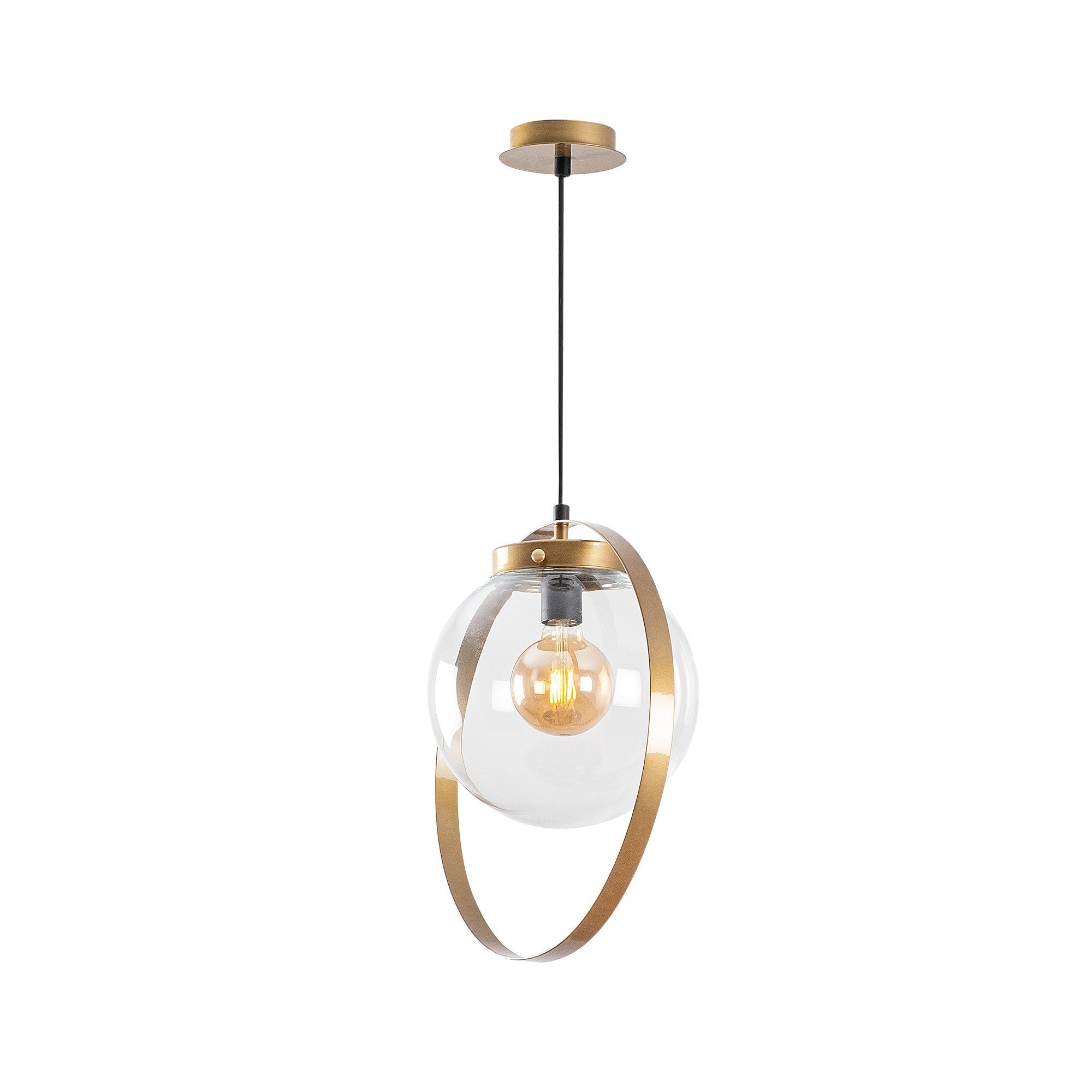 Candeeiro de Teto dourado glamoroso, corpo de metal, 40 cm de diâmetro, 125 cm de altura, ajustável, soquete E27, design elegante para espaços modernos, classificação IP20.