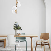 Candeeiro de Teto escandinavo Glam, corpo de metal dourado, 32 cm de diâmetro, 53 cm de altura, ajustável, 4 x E27 máx. 40 W, iluminação elegante para espaços modernos