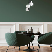 Candeeiro de Teto Industrial Escandinavo, Corpo em Metal Preto, 32 x 32 cm, Altura 53 cm, 4 x E27 máx. 40 W | Iluminação Elegante para Espaços Modernos, Classificação IP20